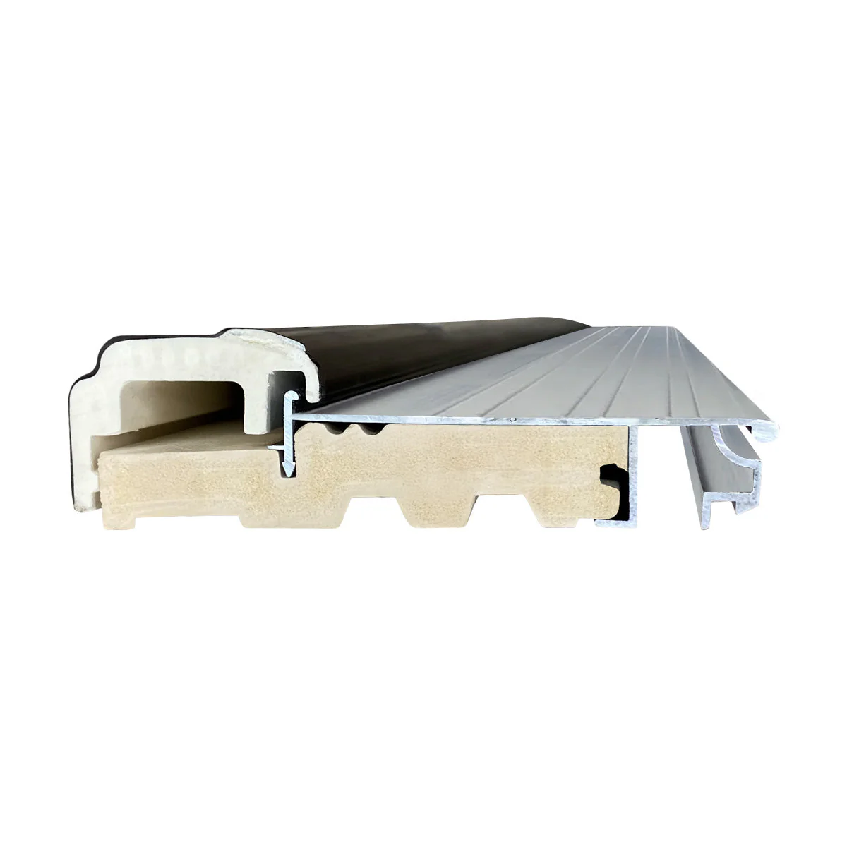36 in. x 80 in. 6 Panel Fire Rated Unfinished White Prehung Fiberglass Exterior Door with Brickmold - Image 5