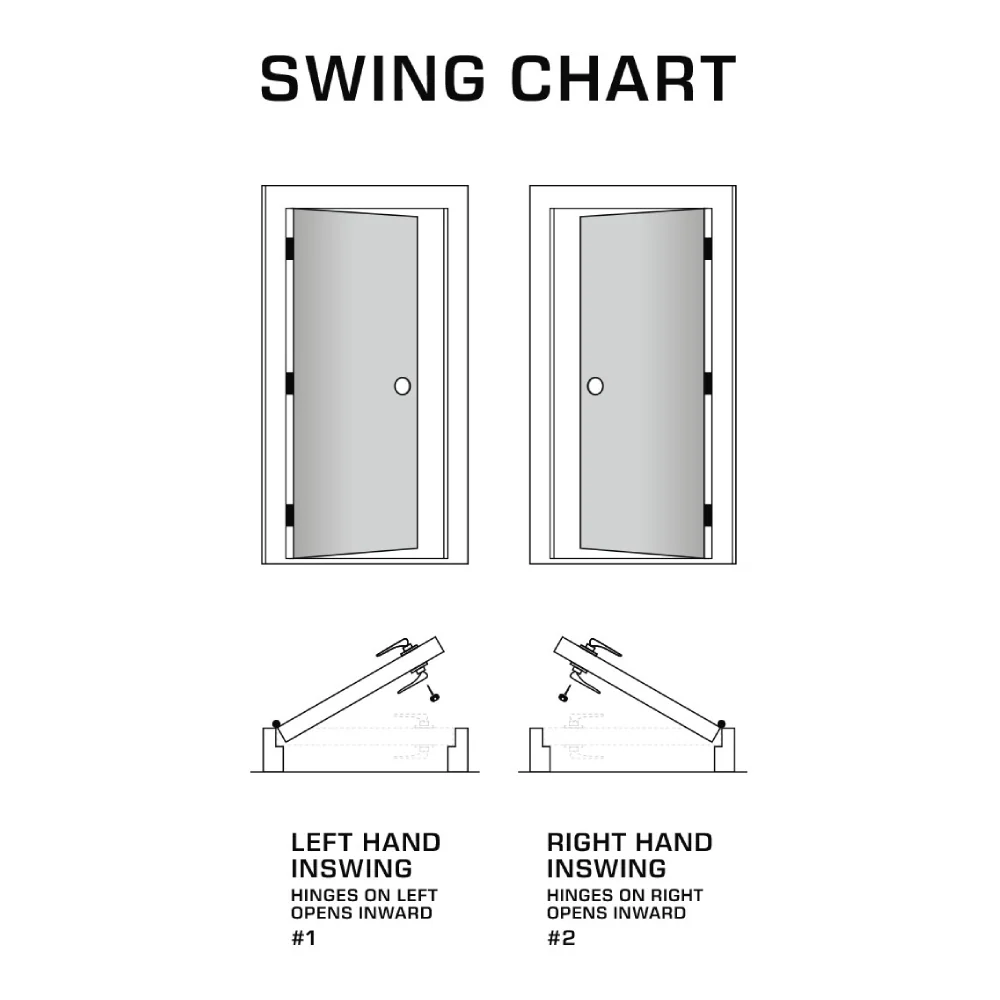 36 in. x 80 in. 6 Panel Fire Rated Unfinished White Prehung Fiberglass Exterior Door with Brickmold - Image 6