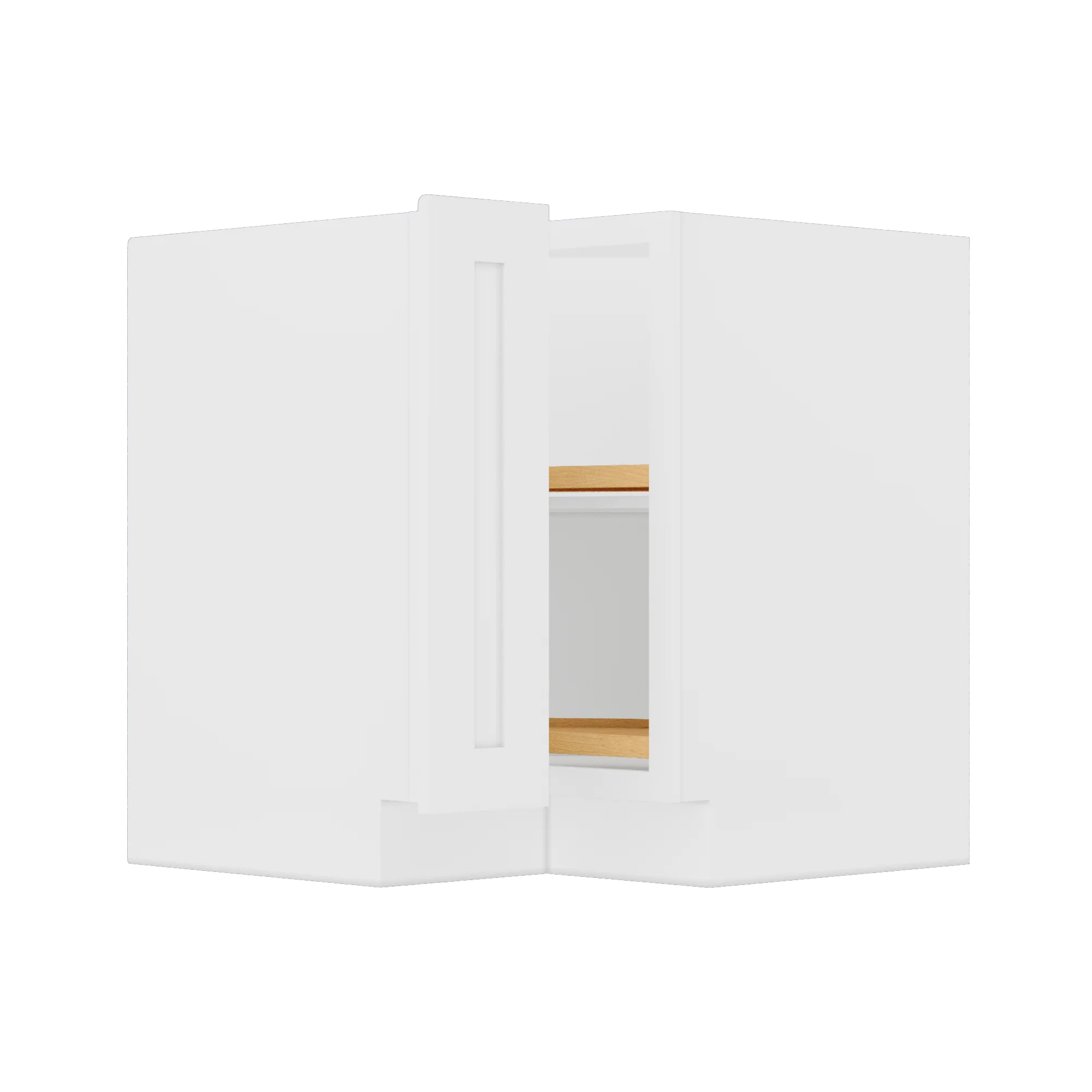 Lazy Suzan Base Kitchen Cabinet SCER33 Alpina White LessCare 34.5 in. height 33 in. depth - Image 4