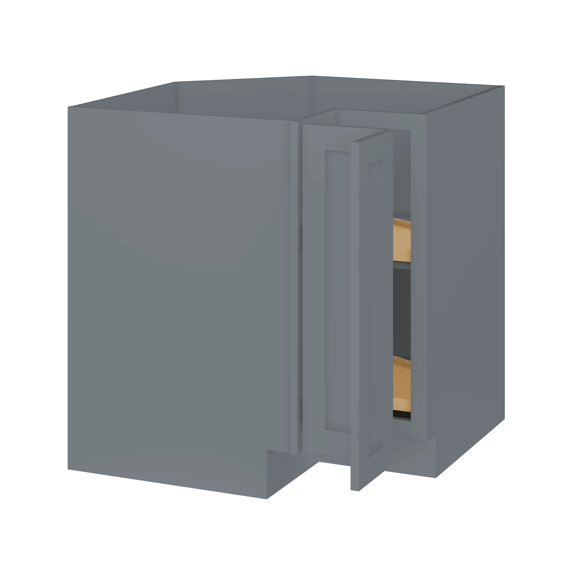 Lazy Suzan Base Kitchen Cabinet SCER33 Colonial Gray LessCare 34.5 in. height 33 in. depth - Image 4