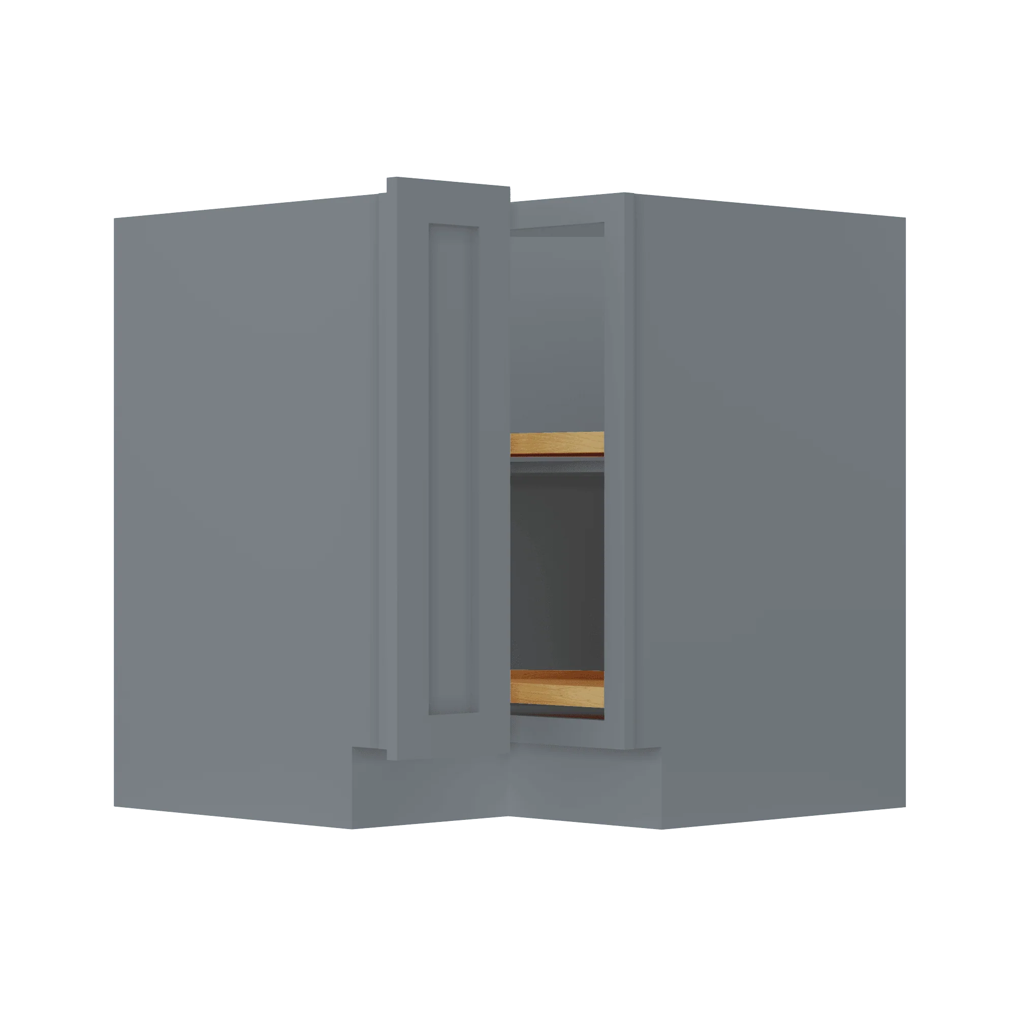 Lazy Suzan Base Kitchen Cabinet SCER33 Colonial Gray LessCare 34.5 in. height 33 in. depth - Image 5