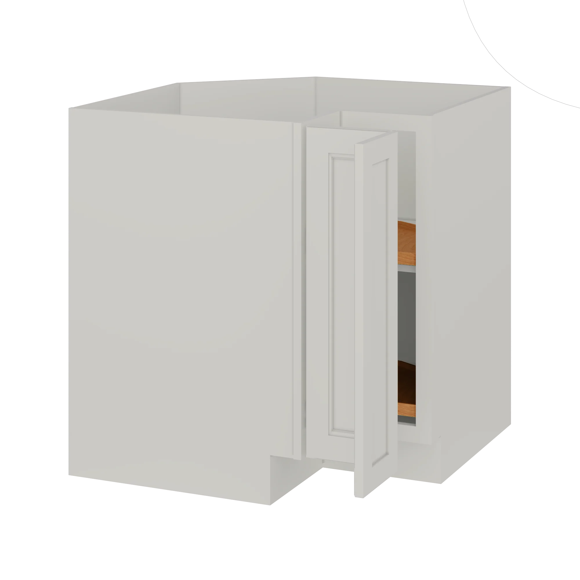 Lazy Suzan Base Kitchen Cabinet SCER33 Milan Pearl LessCare 34.5 in. height 33 in. depth - Image 4