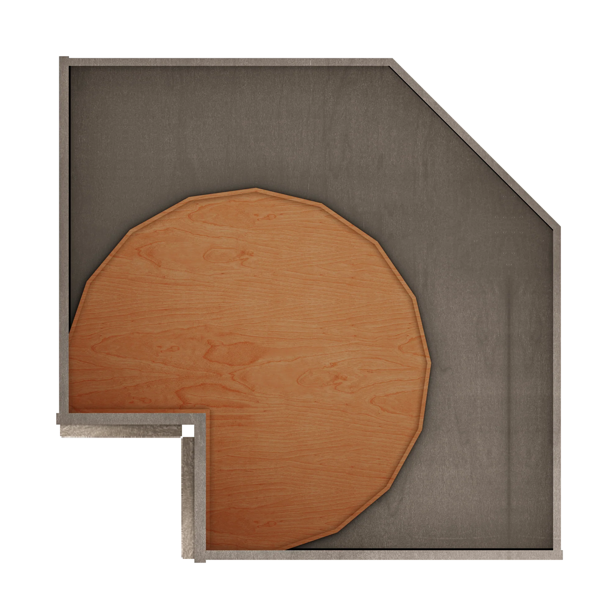 Lazy Suzan Base Kitchen Cabinet SCER33 Milan Slate 34.5 in. height 33 in. depth - Image 6