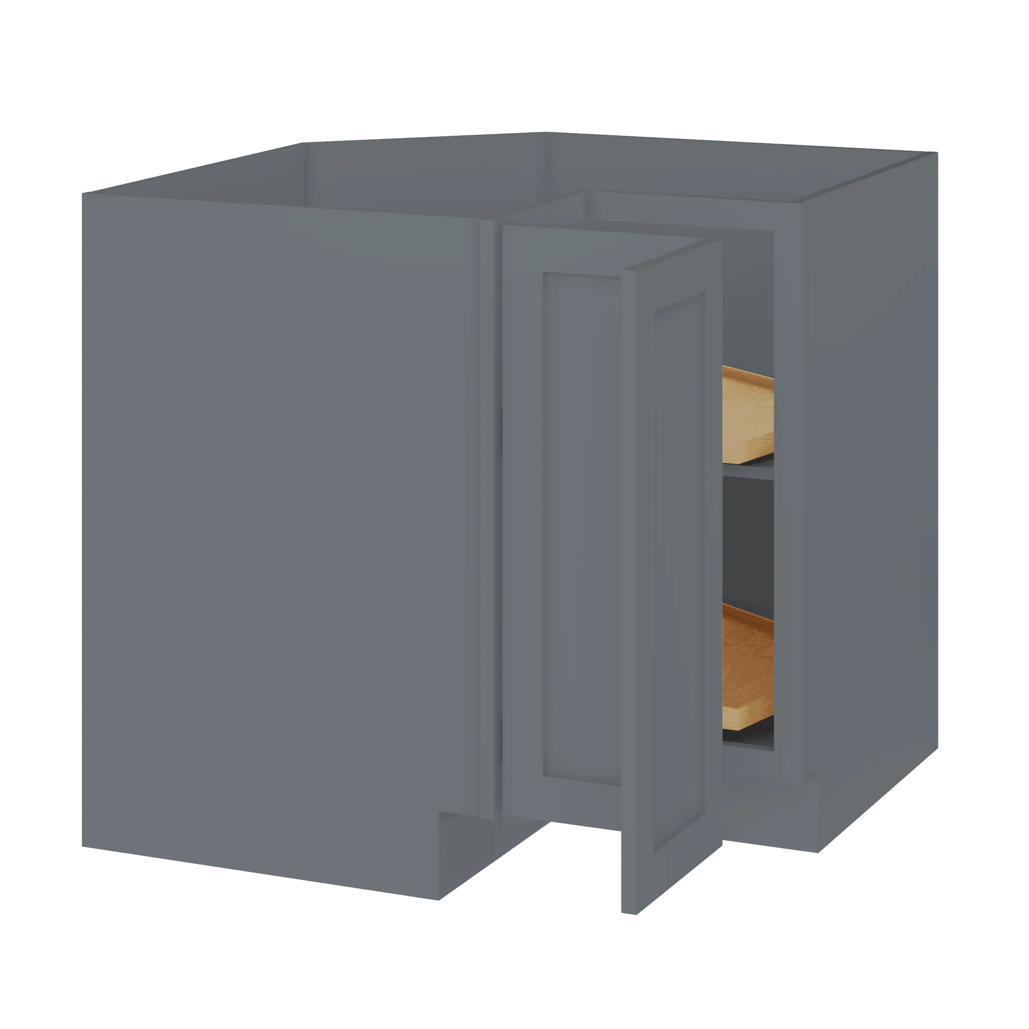 Lazy Suzan Base Kitchen Cabinet SCER36 Colonial Gray LessCare 34.5 in. height 36 in. depth - Image 4