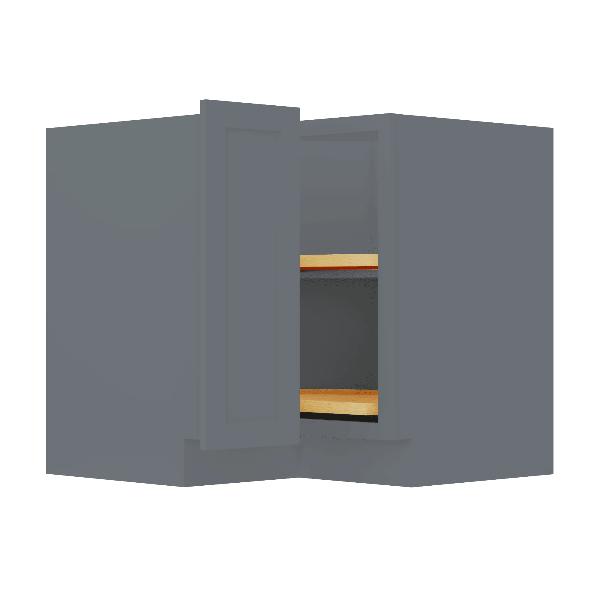 Lazy Suzan Base Kitchen Cabinet SCER36 Colonial Gray LessCare 34.5 in. height 36 in. depth - Image 5