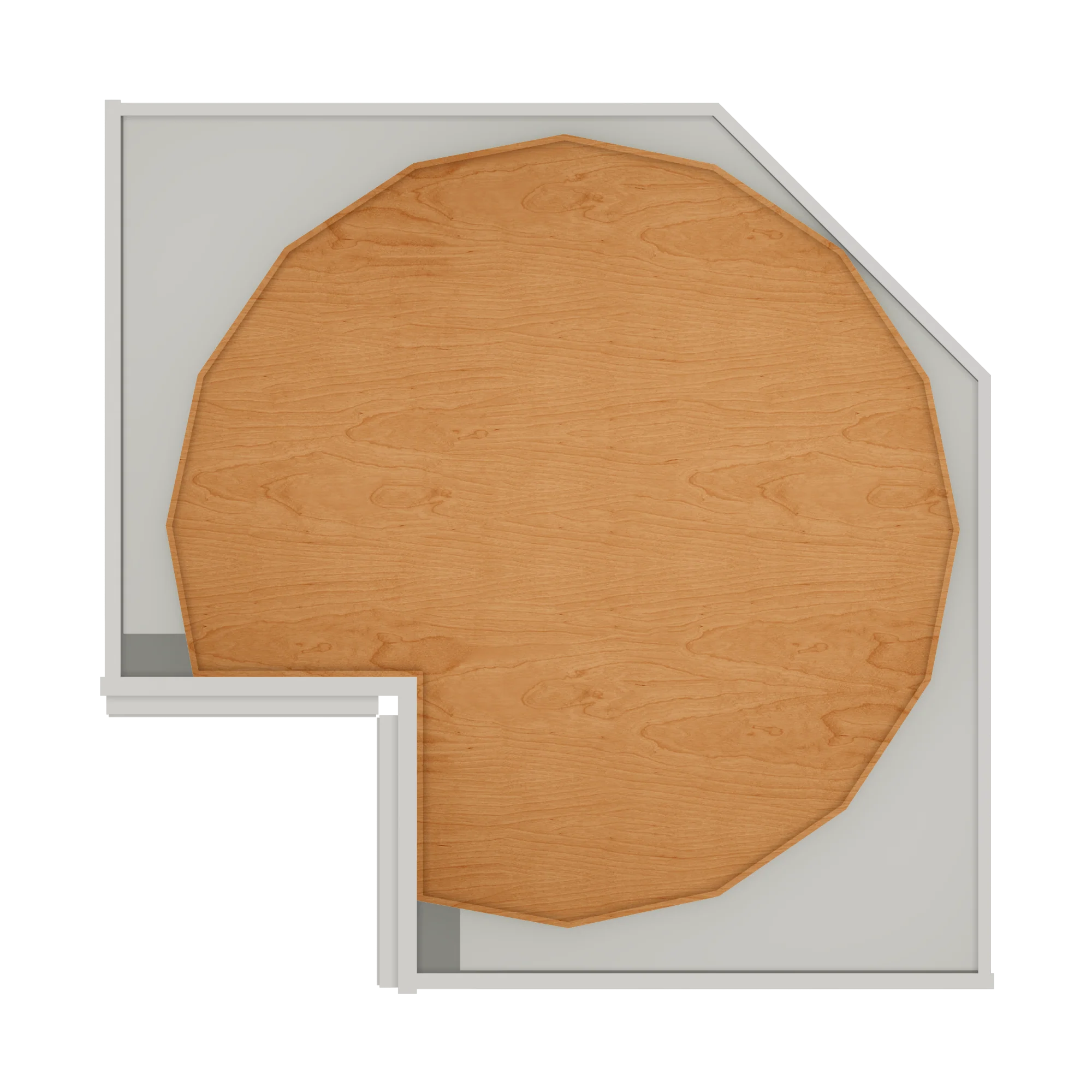 Lazy Suzan Base Kitchen Cabinet SCER36 Milan Pearl 34.5 in. height 36 in. depth - Image 6