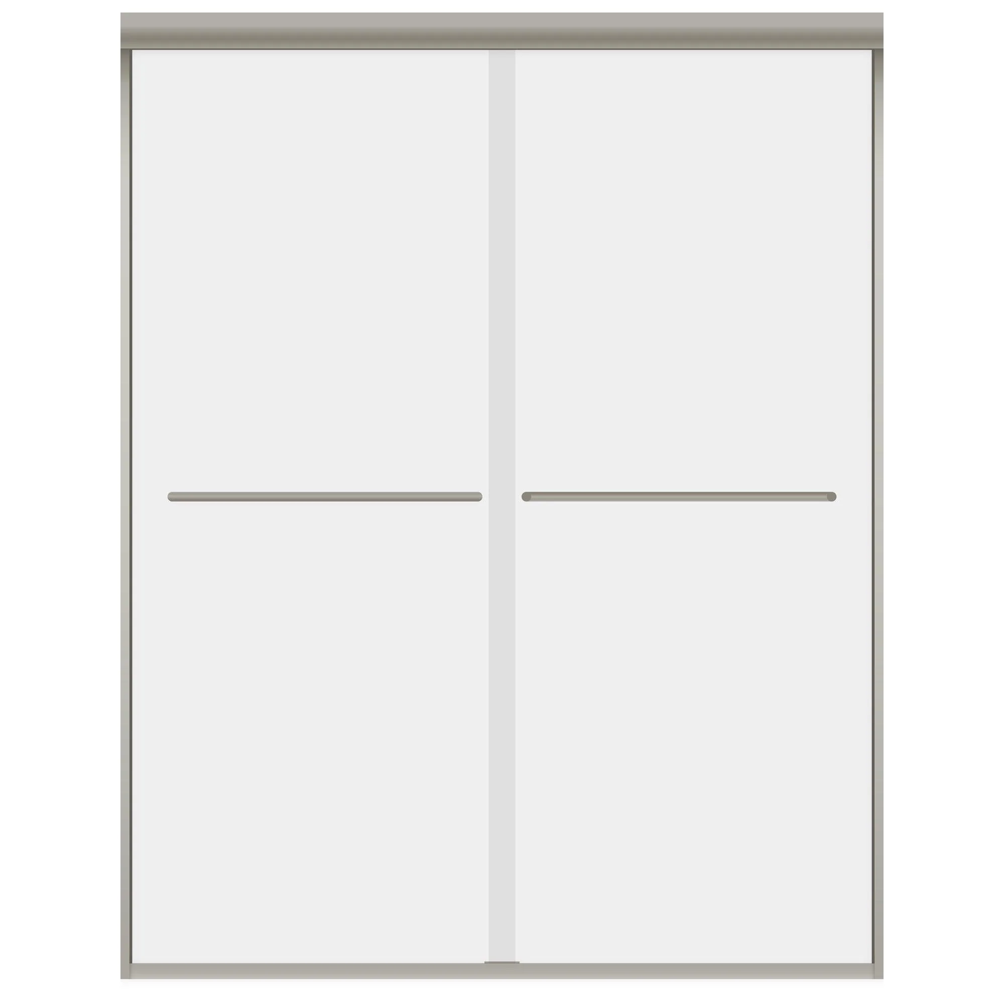 56-60 W x 76 H  Sliding Bypass Shower Door ULTRA-A Brushed Nickel