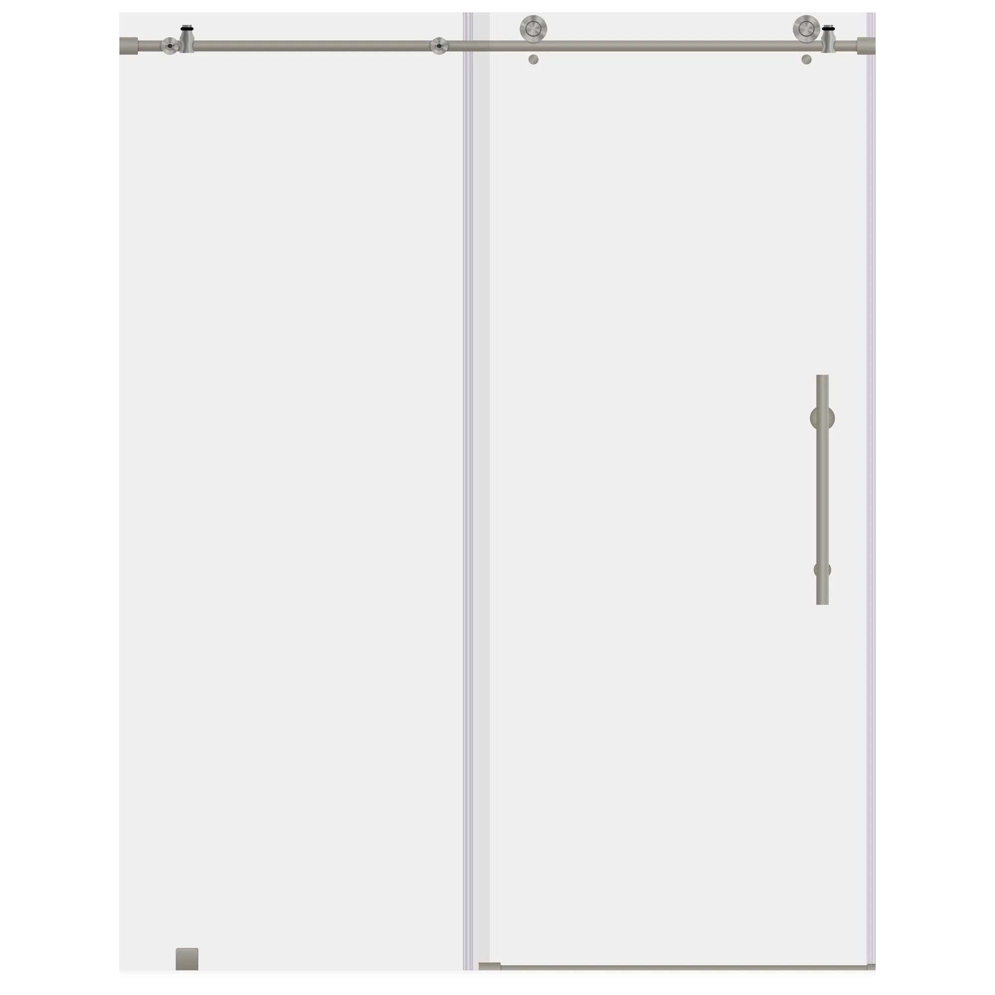 44-48 W x 76 H  Sliding Frameless Shower Door ULTRA-C with Clear Glass in Brushed Nickel