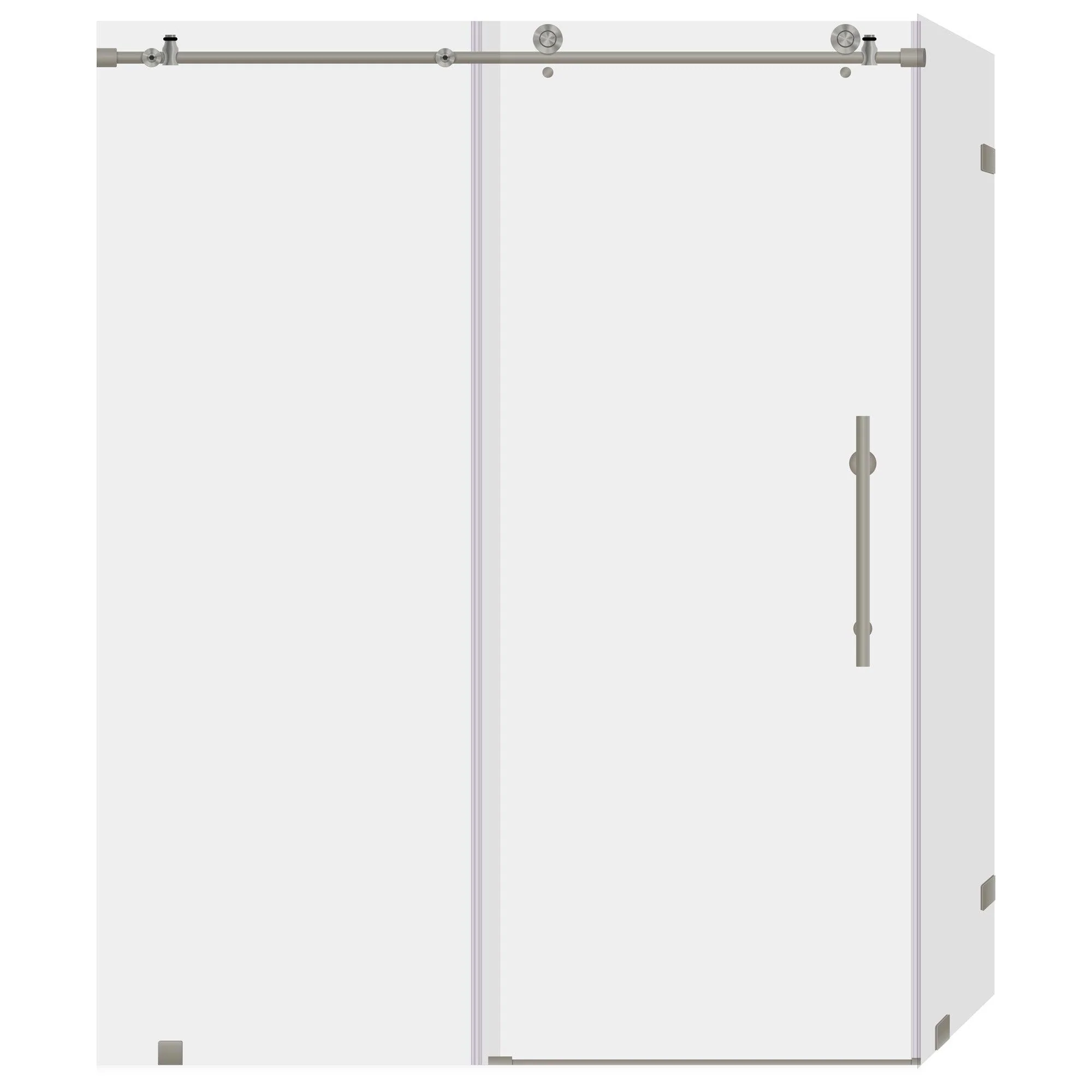44-48 W x 76 H  x 34 1/2 D Sliding Frameless Shower Enclosure ULTRA-C with Clear Glass in Brushed Nickel
