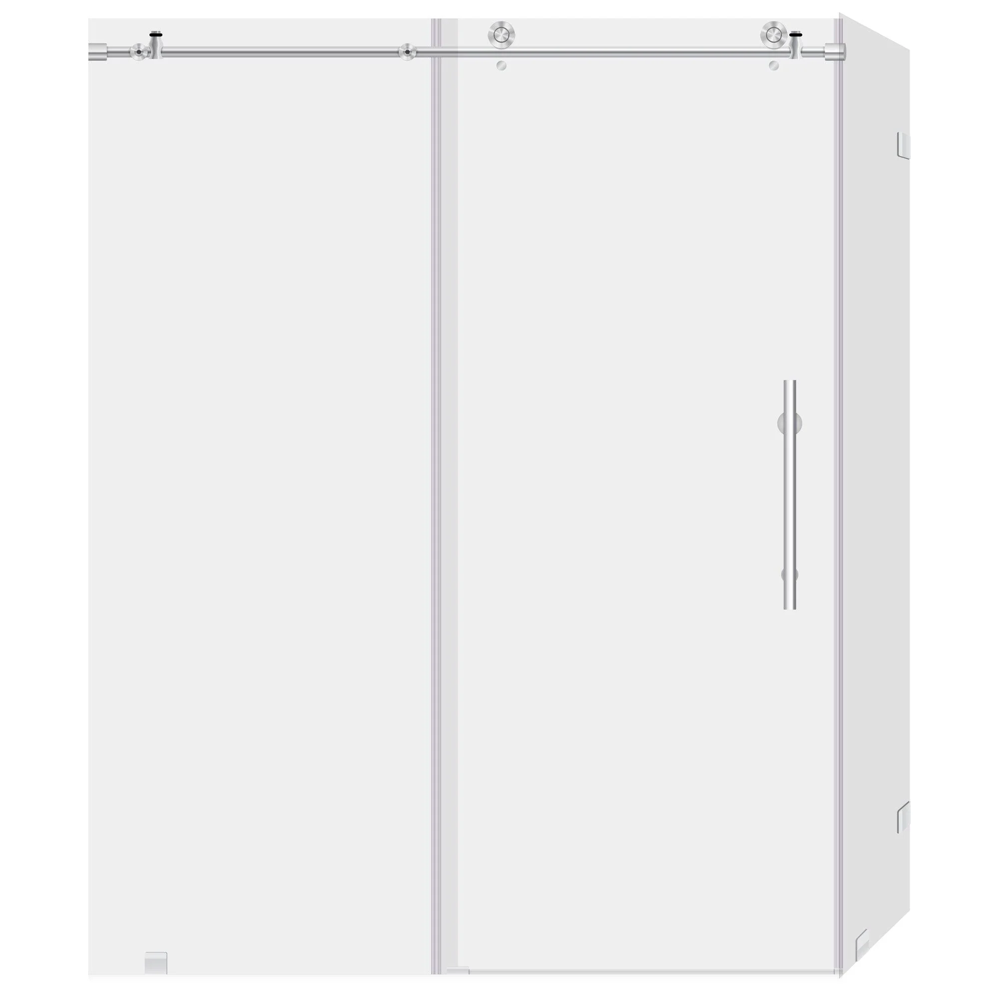 44-48 W x 76 H  x 36 D Sliding Frameless Shower Enclosure ULTRA-C with Clear Glass in Chrome