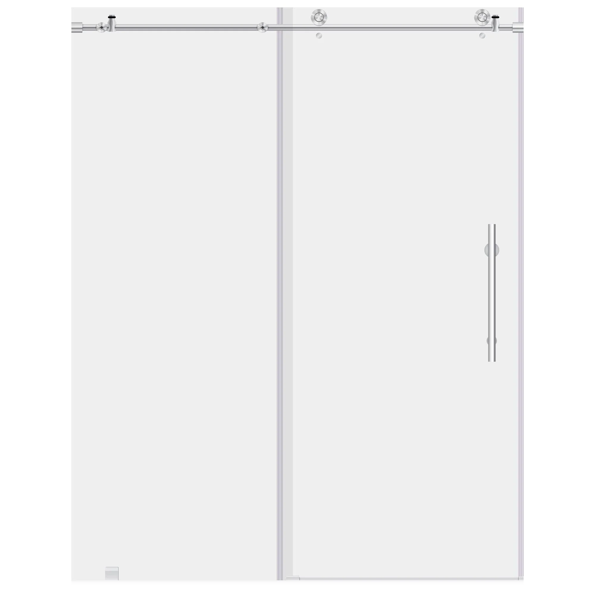 56-60 W x 76 H  Sliding Frameless Shower Door ULTRA-C with Clear Glass in Chrome