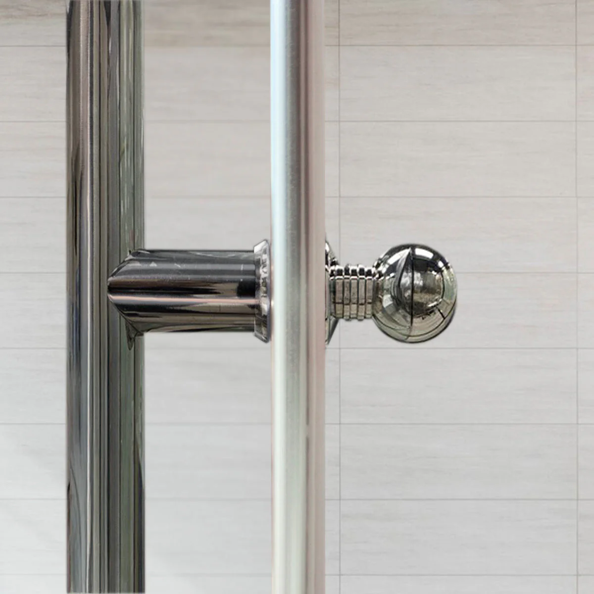 56-60 W x 76 H  Sliding Frameless Shower Door ULTRA-C with Clear Glass in Chrome - Image 9