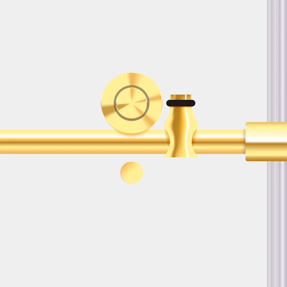 56-60 W x 76 H  Sliding Frameless Shower Door ULTRA-C with Clear Glass in Gold - Image 5