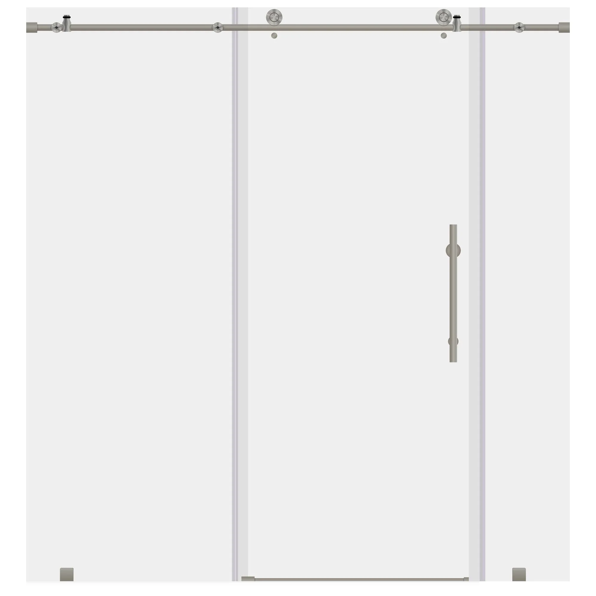 68-72 W x 76 H  Sliding Frameless Shower Door ULTRA-C with Clear Glass in Brushed Nickel
