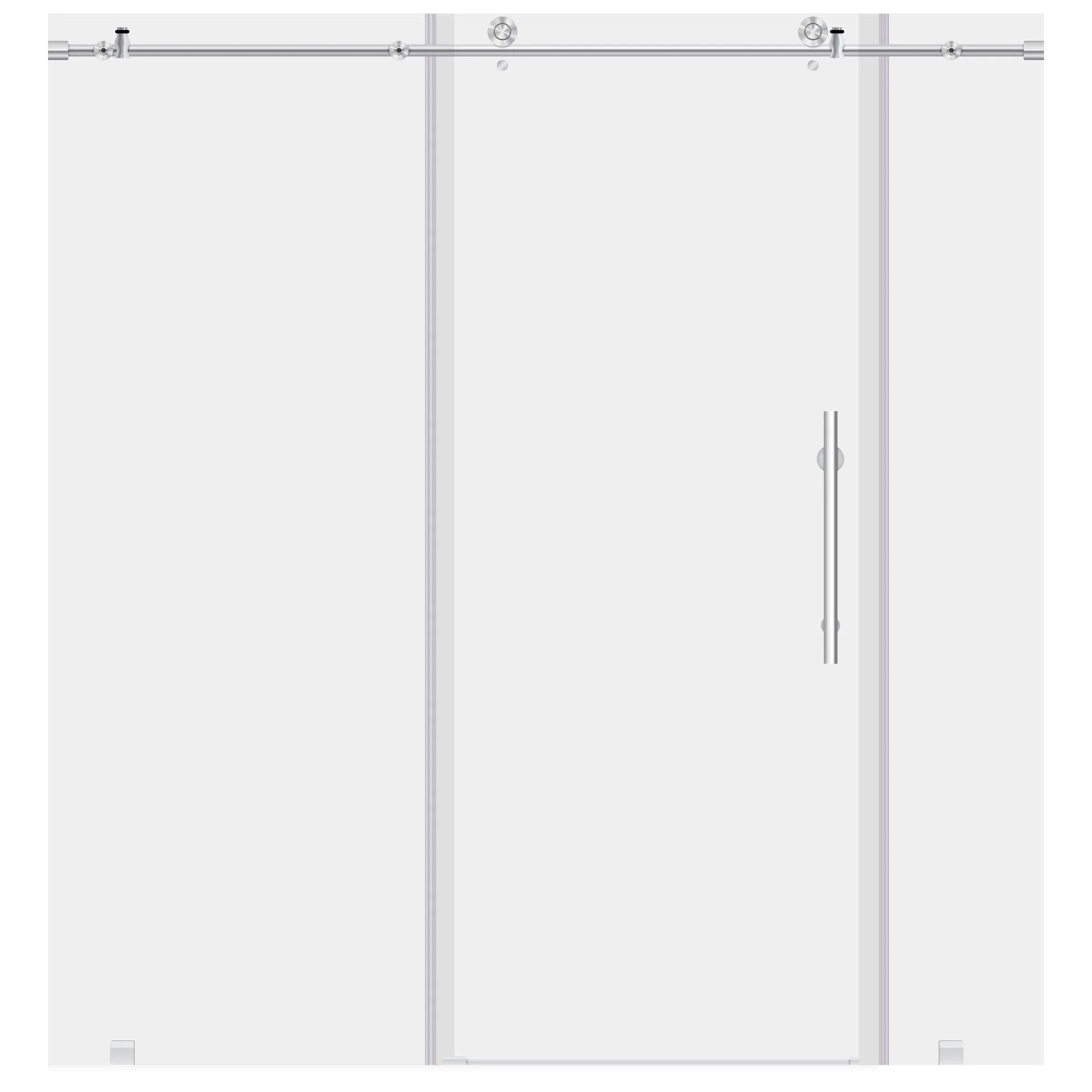 68-72 W x 76 H  Sliding Frameless Shower Door ULTRA-C with Clear Glass in Chrome