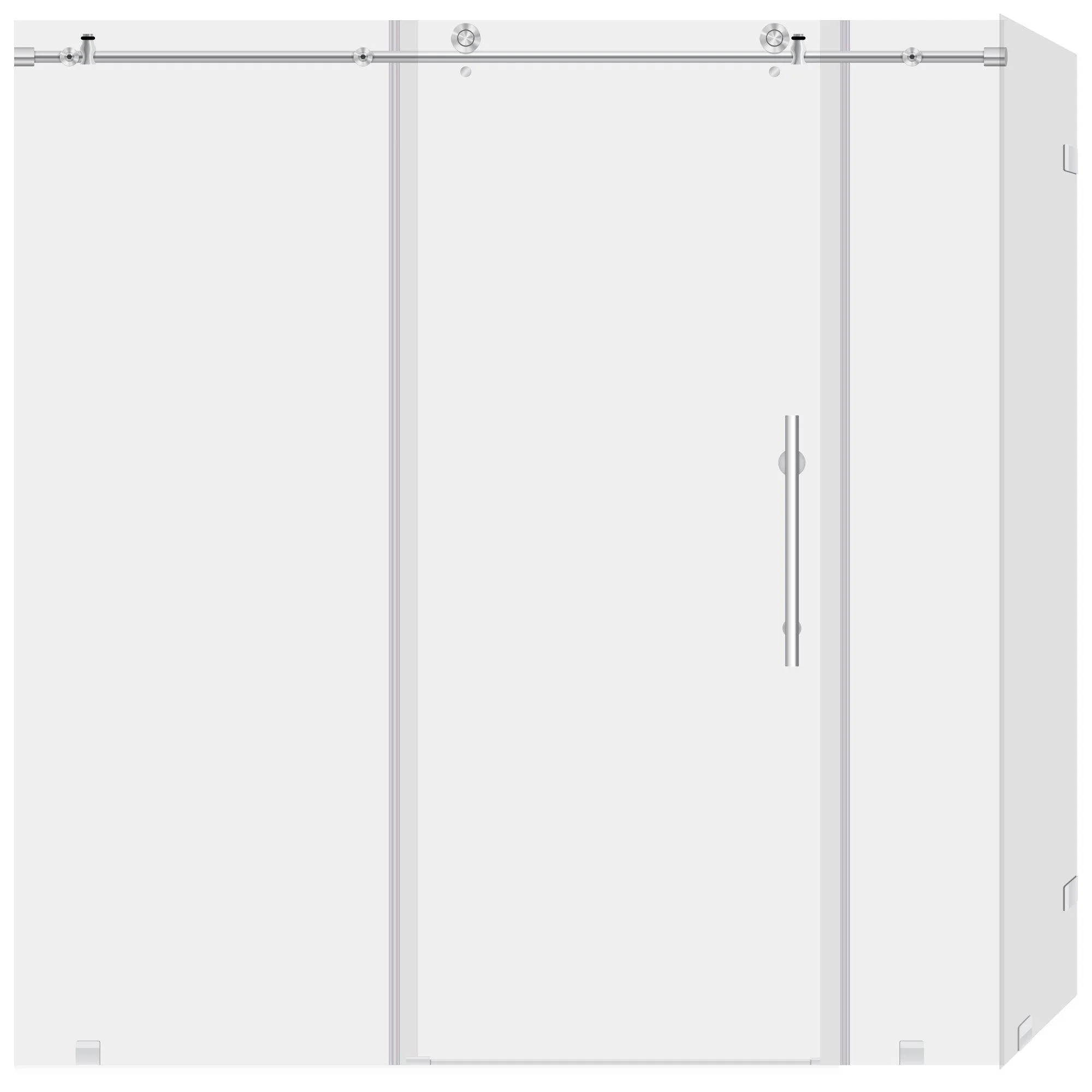 68-72 W x 76 H  x 34 1/2 D Sliding Frameless Shower Enclosure ULTRA-C with Clear Glass in Chrome