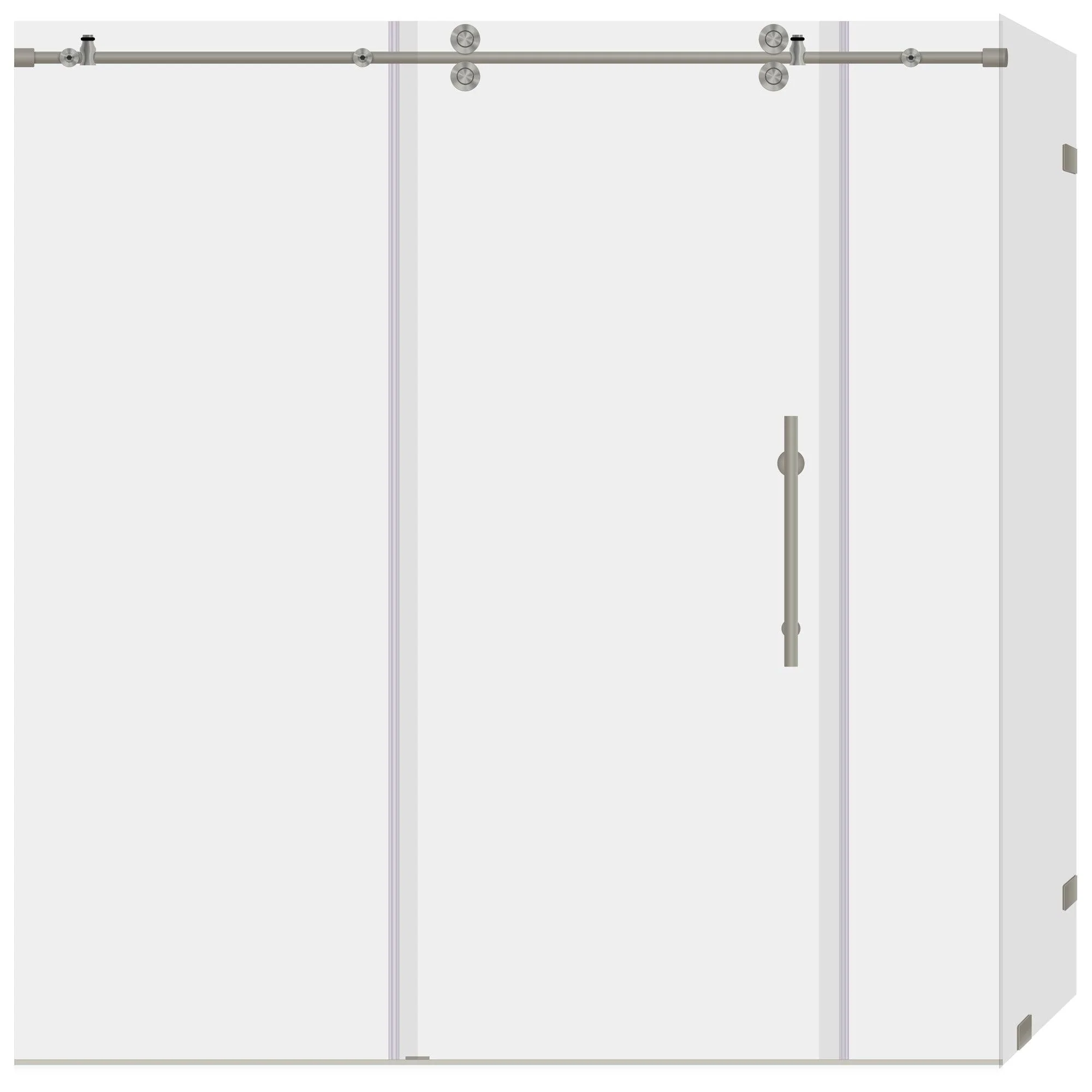 68-72 W x 79 H  x 36 D Sliding Shower Enclosure ULTRA-D Brushed Nickel