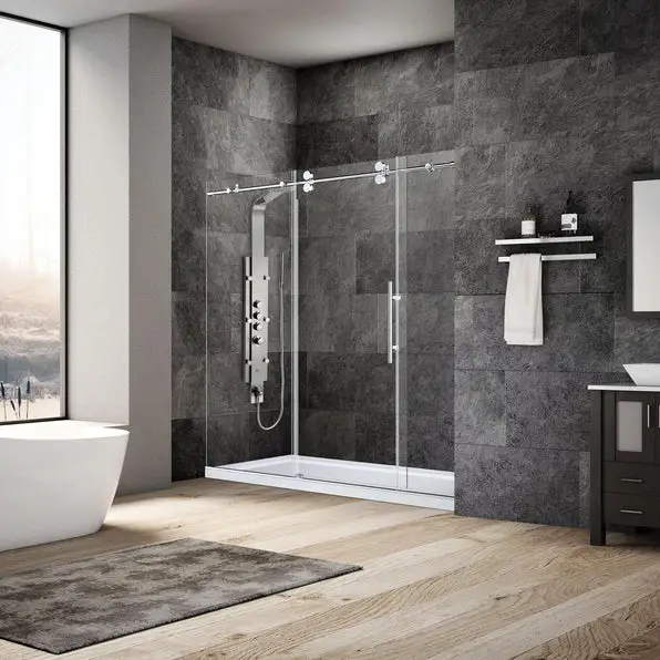 68-72 W x 79 H  Sliding Shower Door ULTRA-D Chrome - Image 3