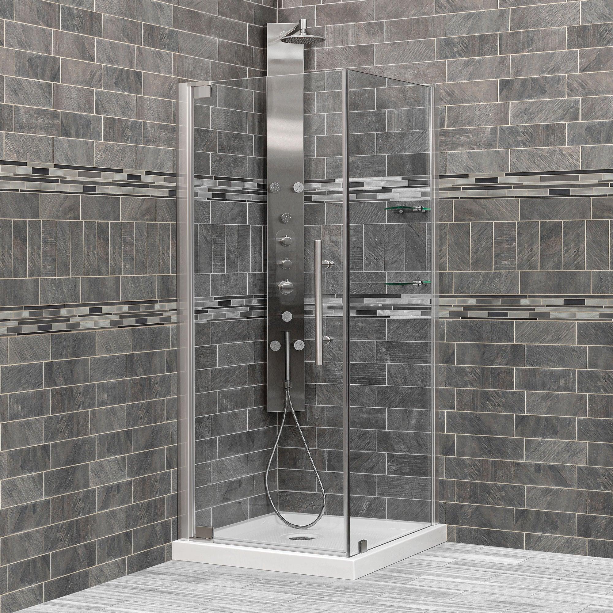29 3/8-30 W x 72 H  x 34-35 D Swing-Out Shower Enclosure ULTRA-G Chrome - Image 2