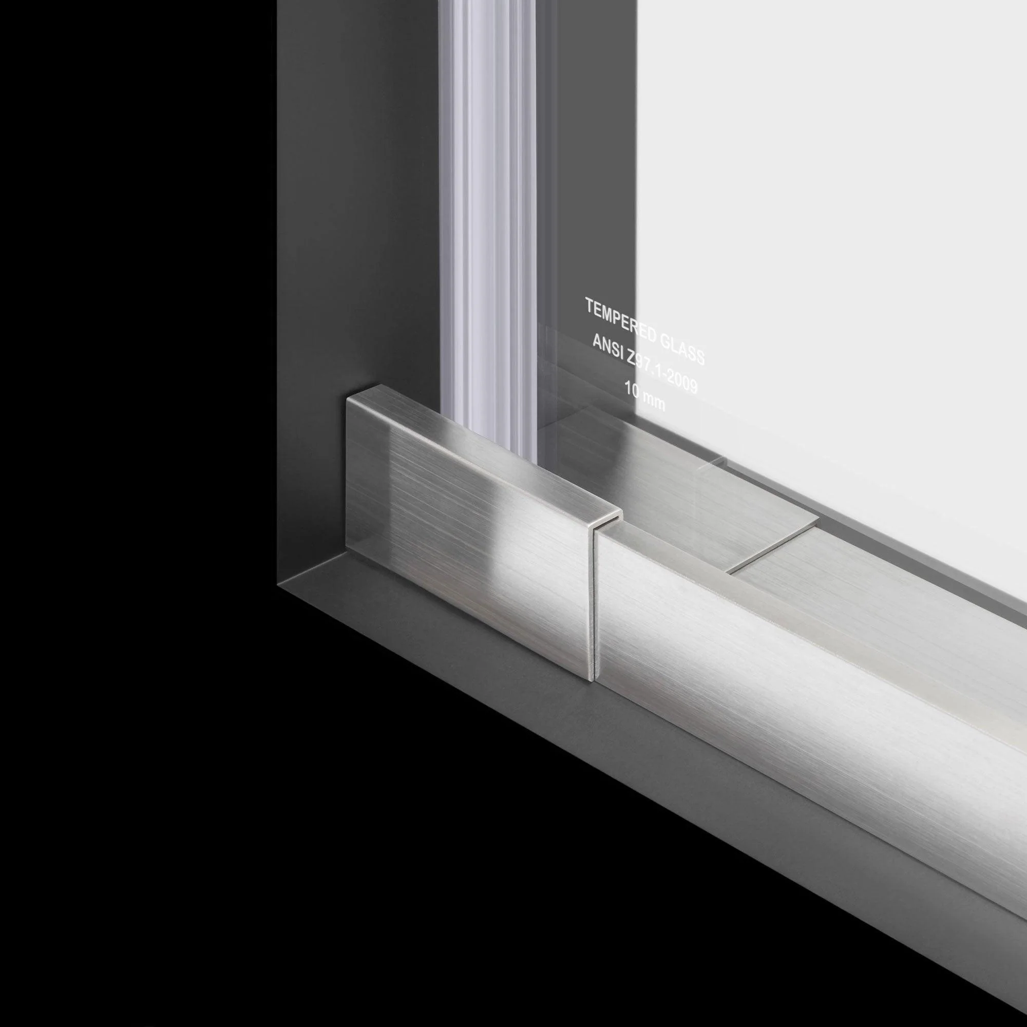 57 1/2-60 W x 76 H  Bypass Sliding Shower Door ULTRA-H Brushed Nickel - Image 7