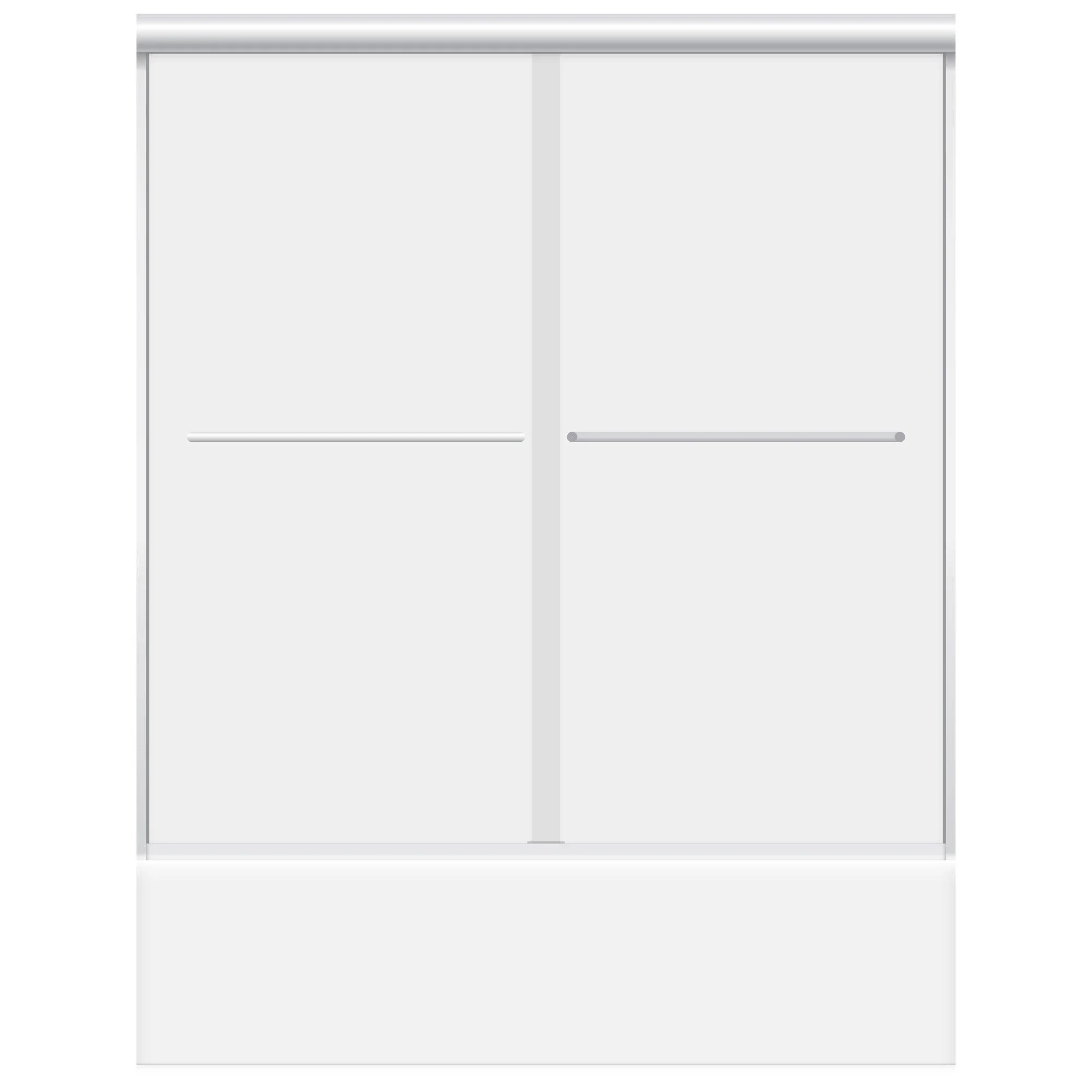56-60 W x 62 H  Sliding Bypass Framed Shower Door ULTRA-A with Glass in Chrome