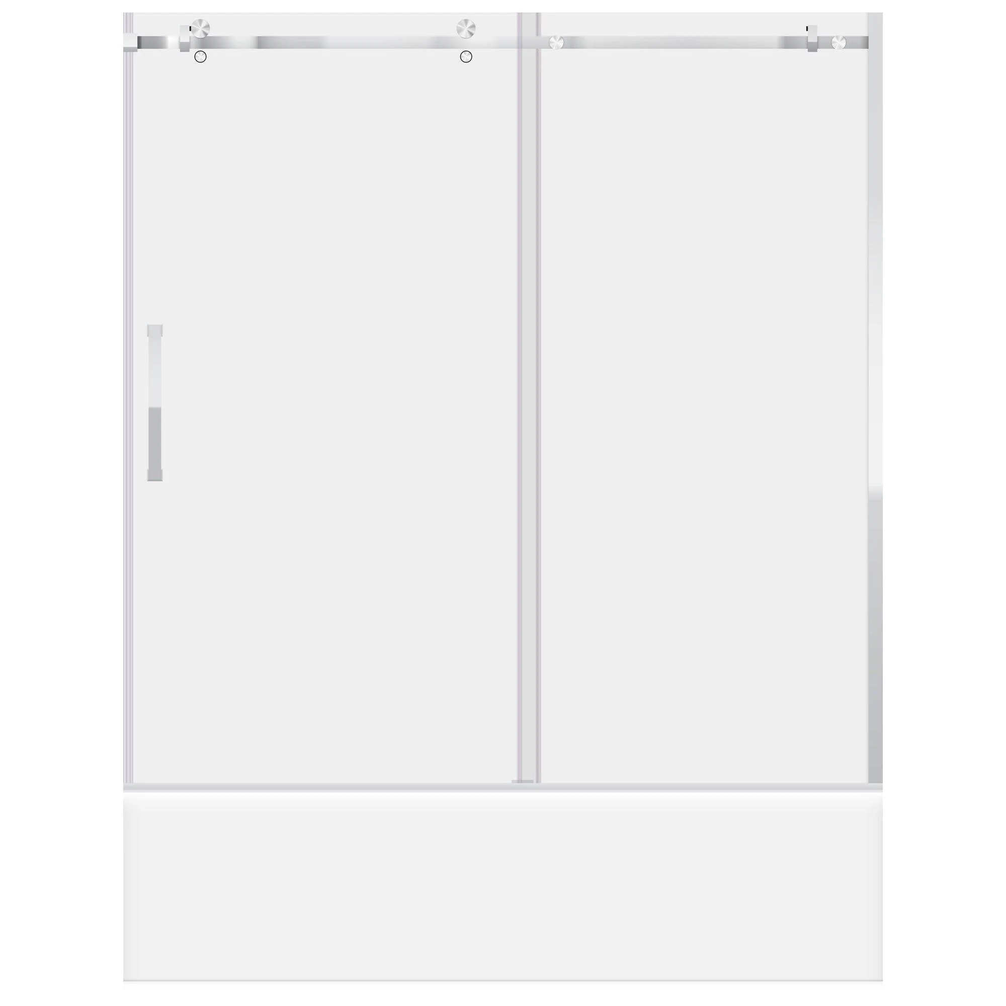 56-60 W x 62 H Sliding Bathtub Semi-Frameless Door ULTRA-B with Clear Glass in Chrome