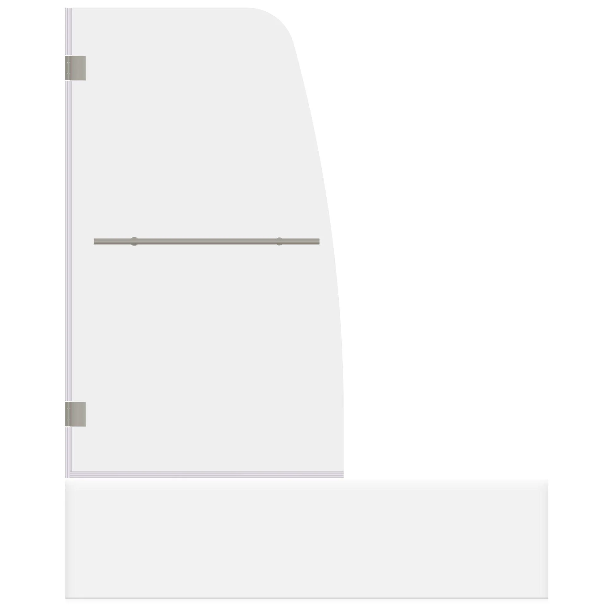 34 W x 58 H  Swing-Out Bathtub Door ULTRA-F Brushed Nickel