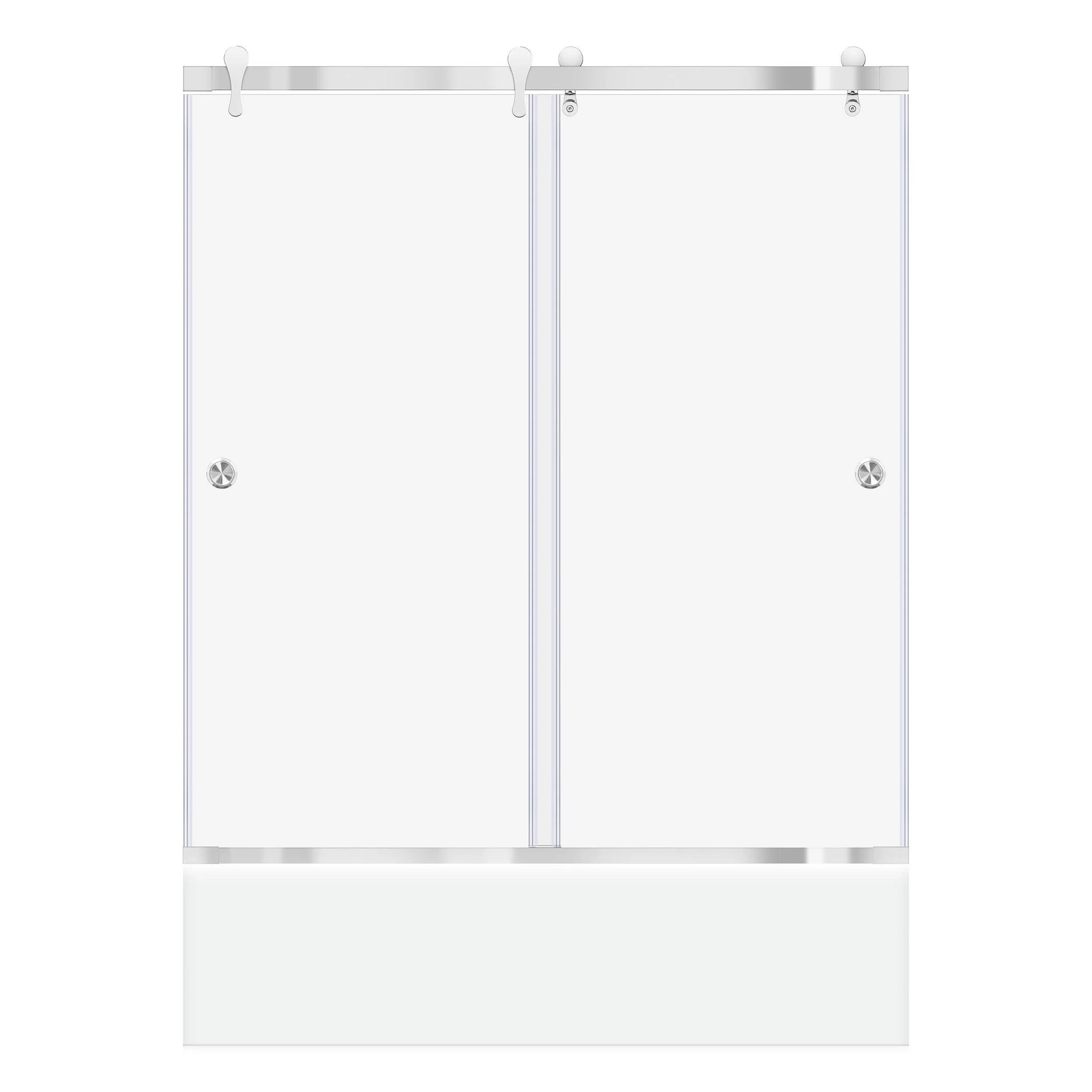 57 1/2-60 W x 62 H  Bypass Sliding Bathtub Door ULTRA-H Chrome