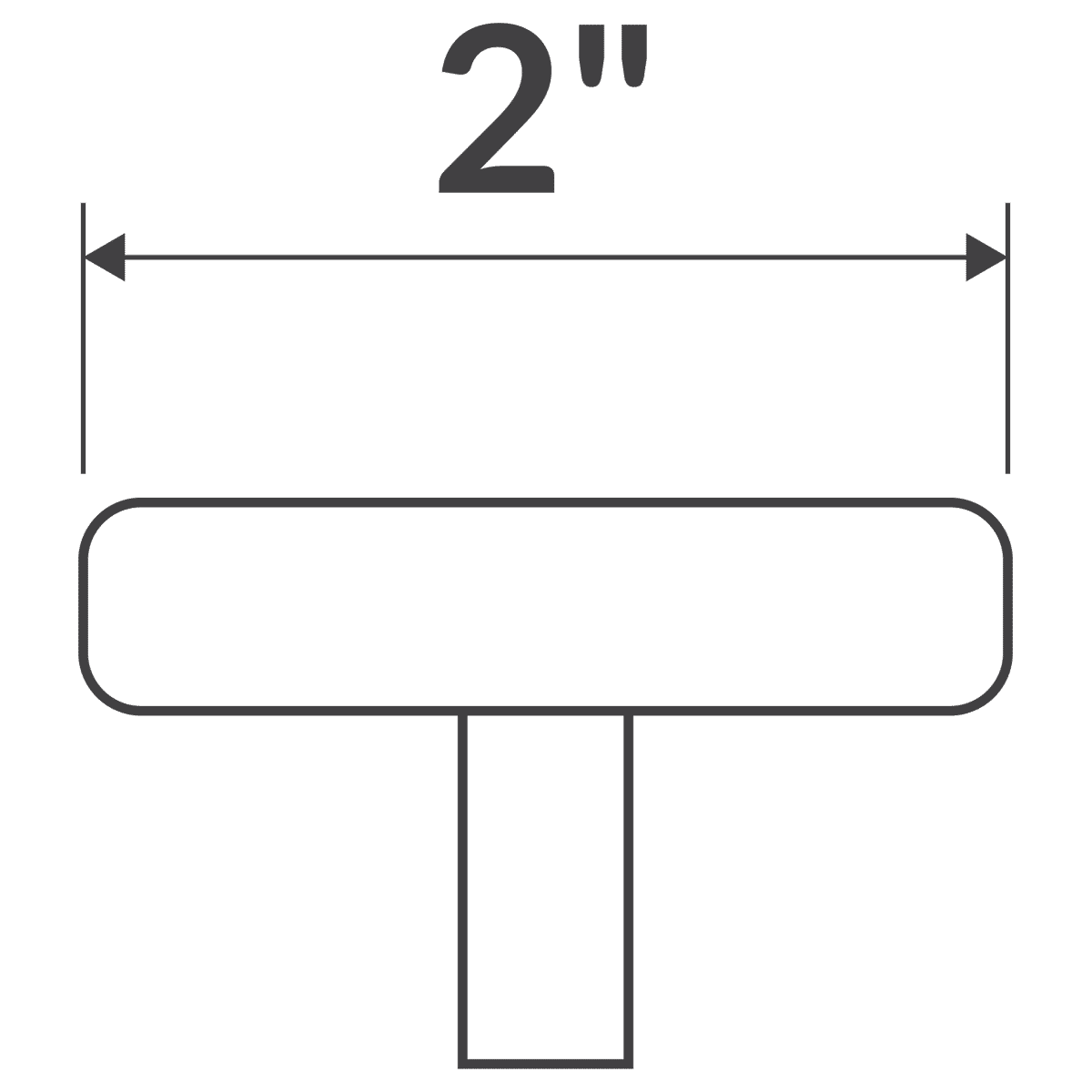 2" Door Pull LDH-2B Matte Black - Image 2