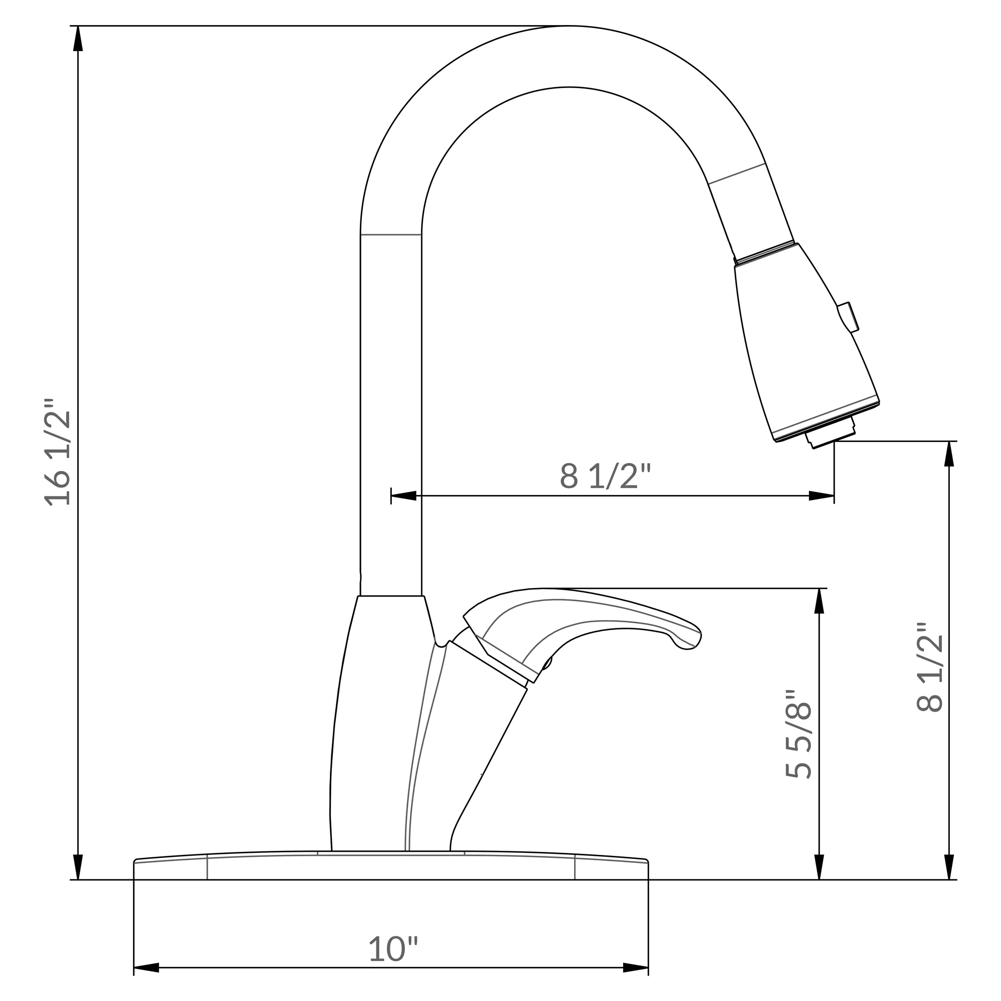 Pull Out Kitchen Faucet LK12B Brushed Nickel Finish - Image 4