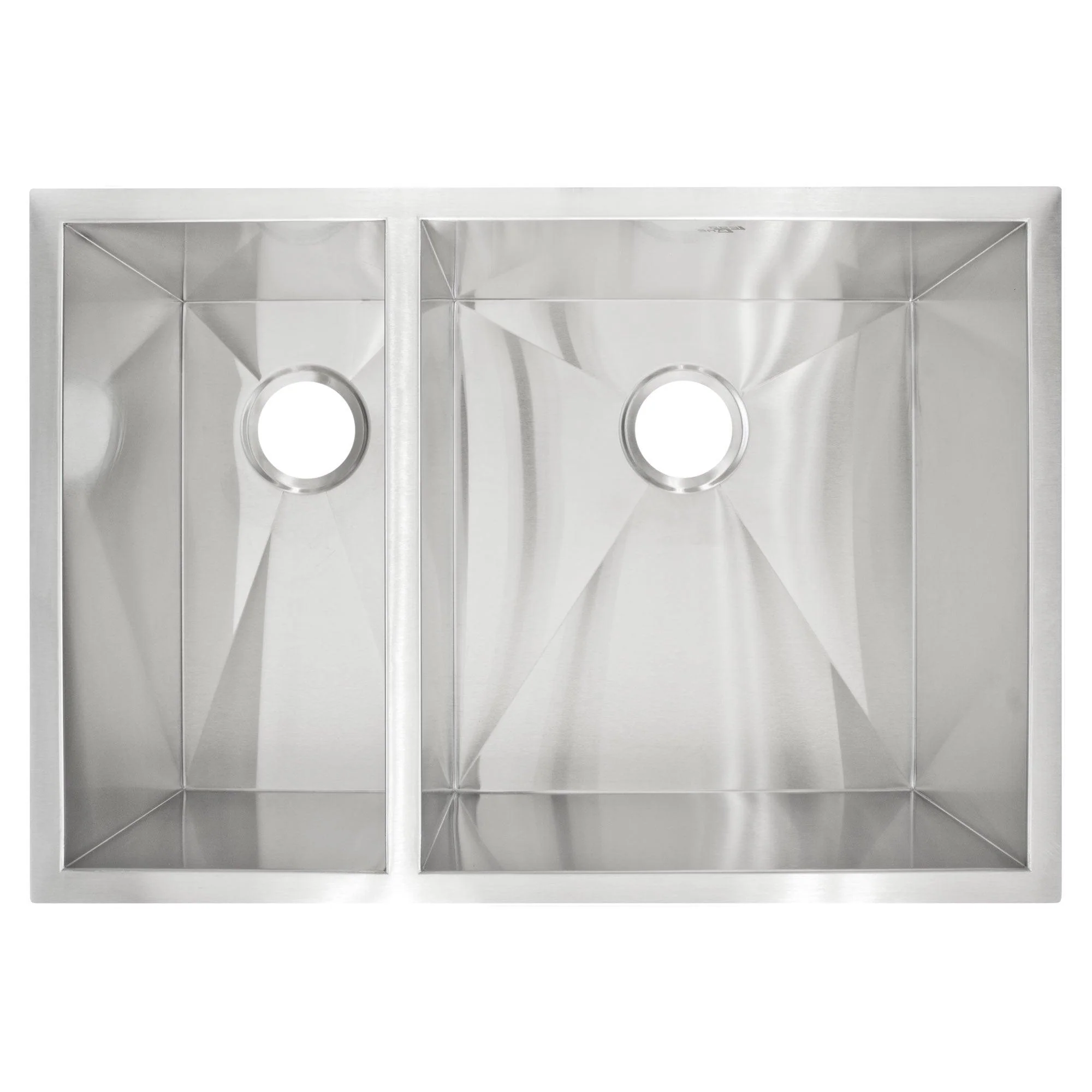 29 in Zero-Radius Undermount Stainless Steel 40/60 Double Bowl Kitchen Sink LP3L