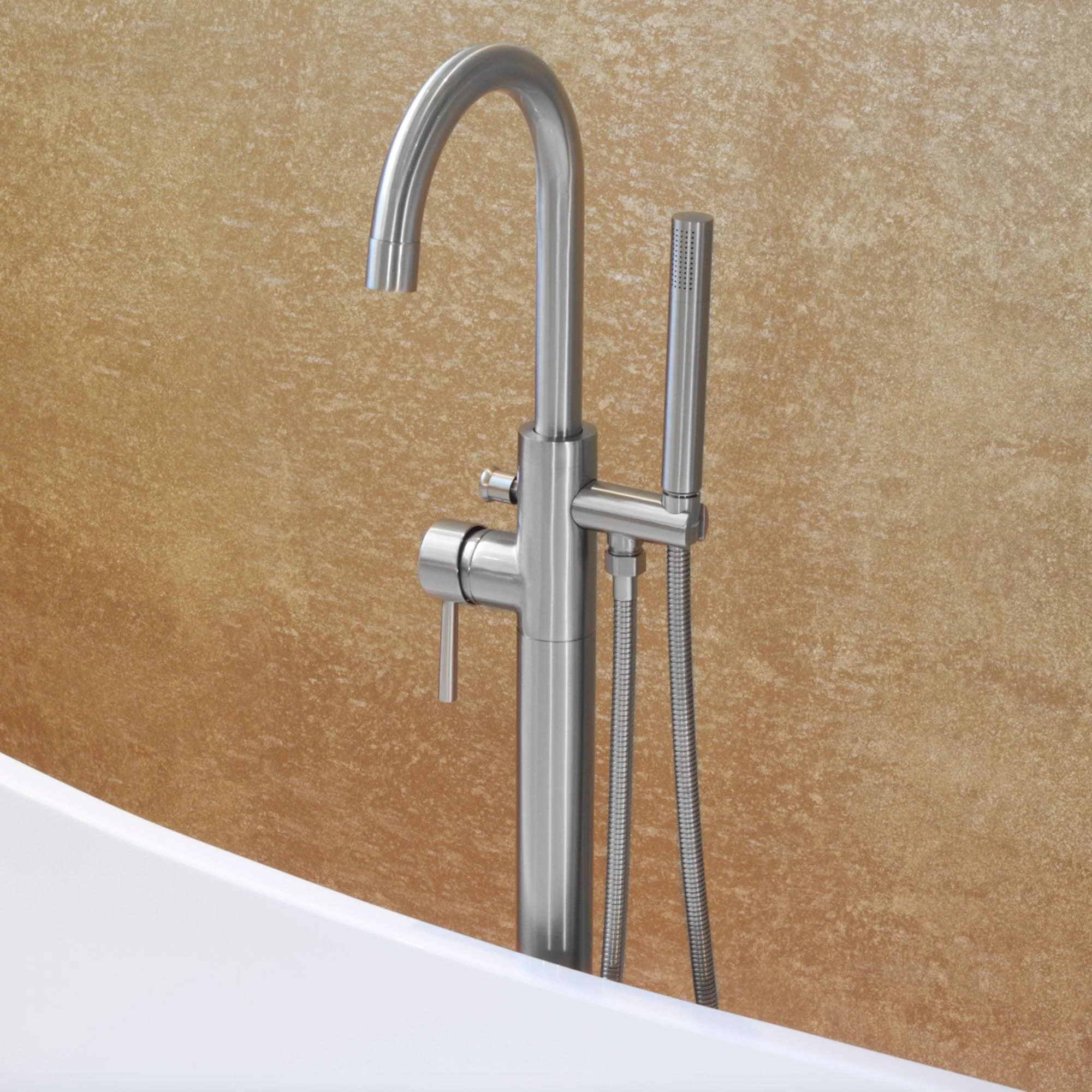 Freestanding Bathtub Faucet LS5B Brushed Nickel - Image 2