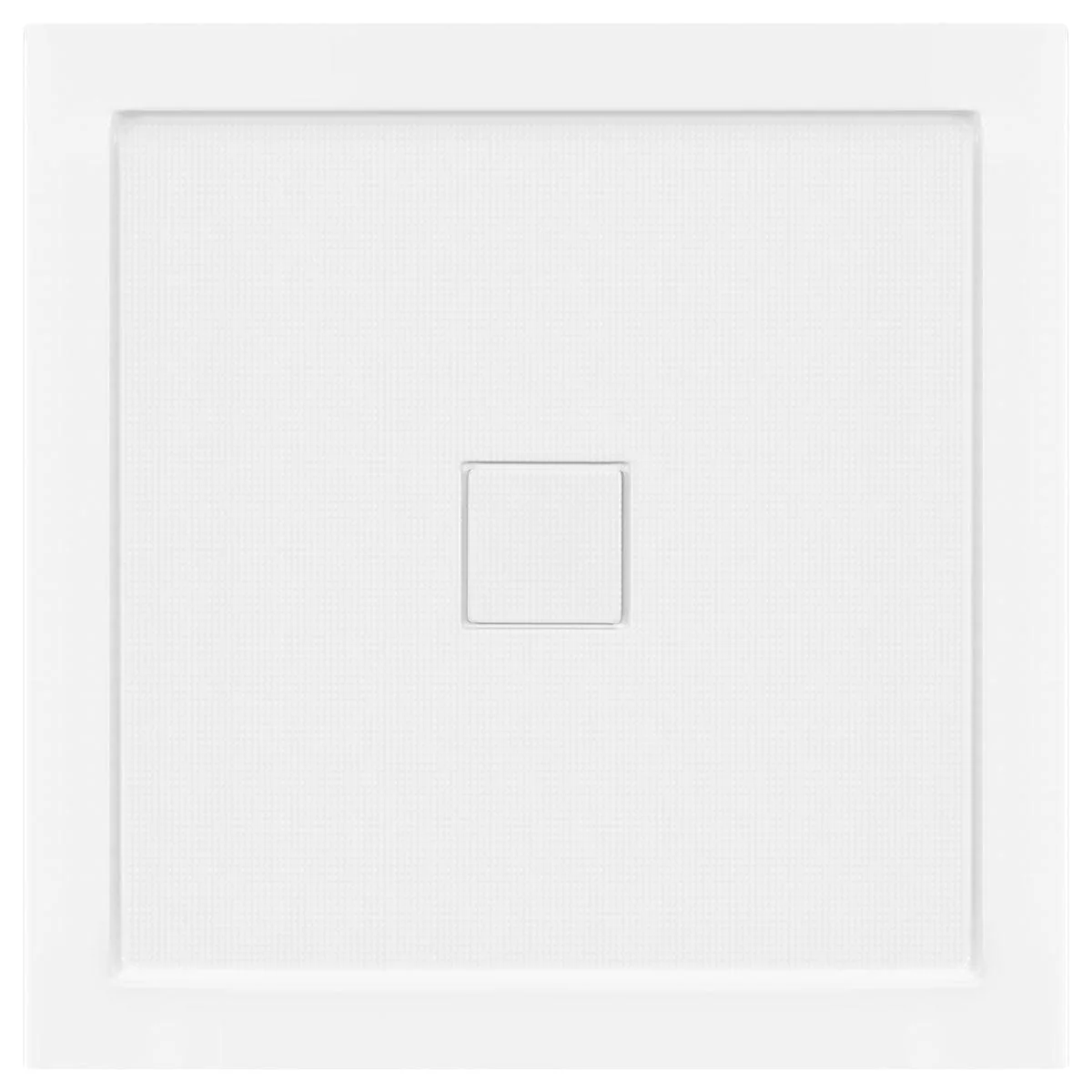 32 in x 32 in Single/Double Threshold Shower Base Pan with Center Drain in White