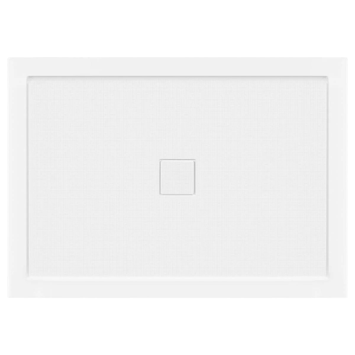 48 in x 34 in Single/Double Threshold Shower Base Pan with Center Drain