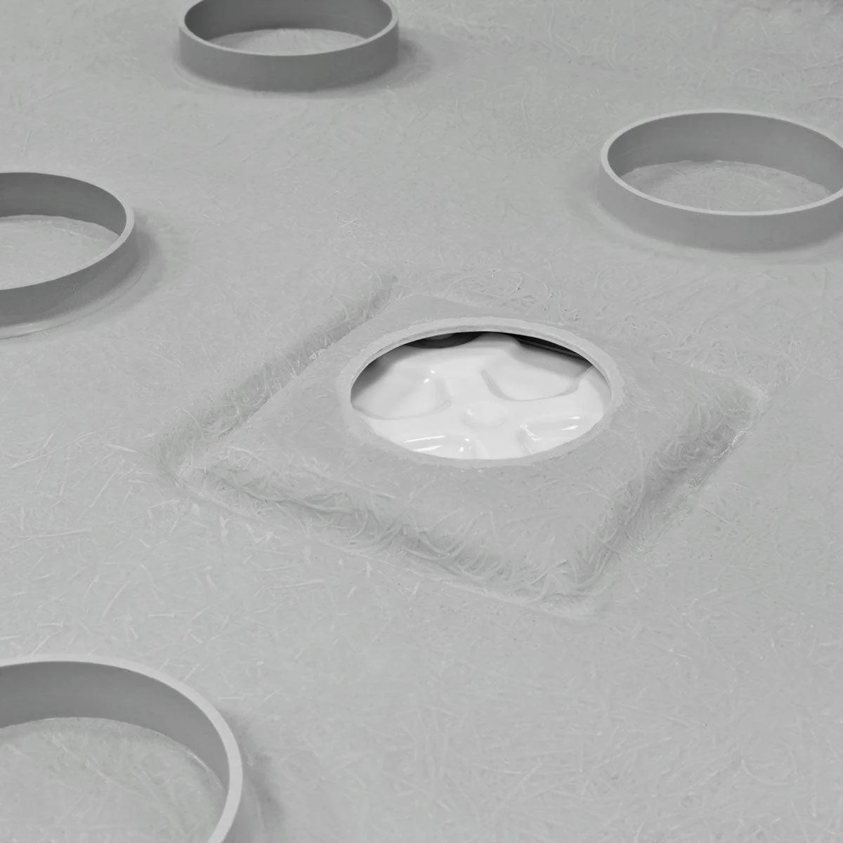 48 in x 34 in Single/Double Threshold Shower Base Pan with Center Drain - Image 5