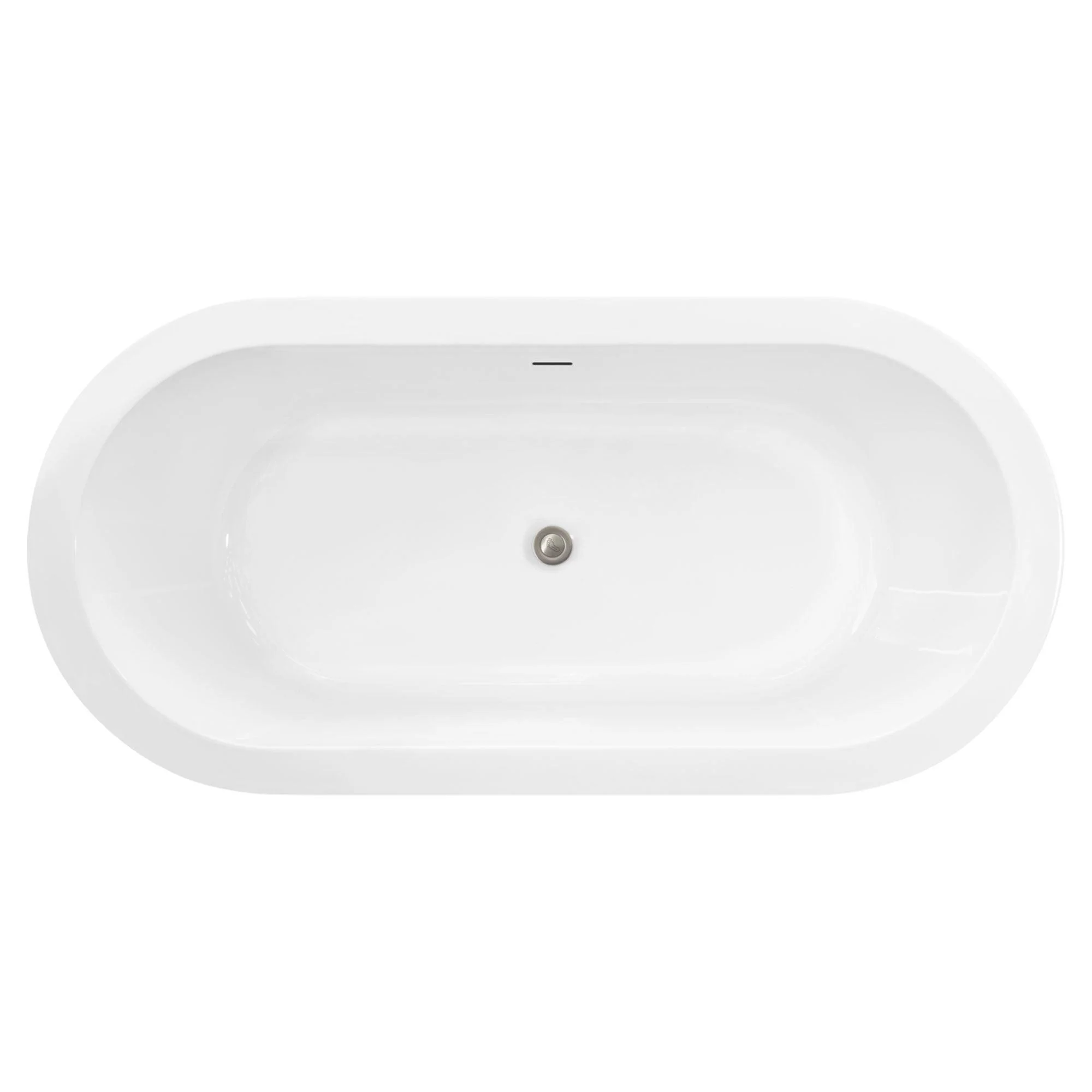 66" Freestanding Acrylic Bathtub with Overflow and Center Drain LTF1 - Image 4
