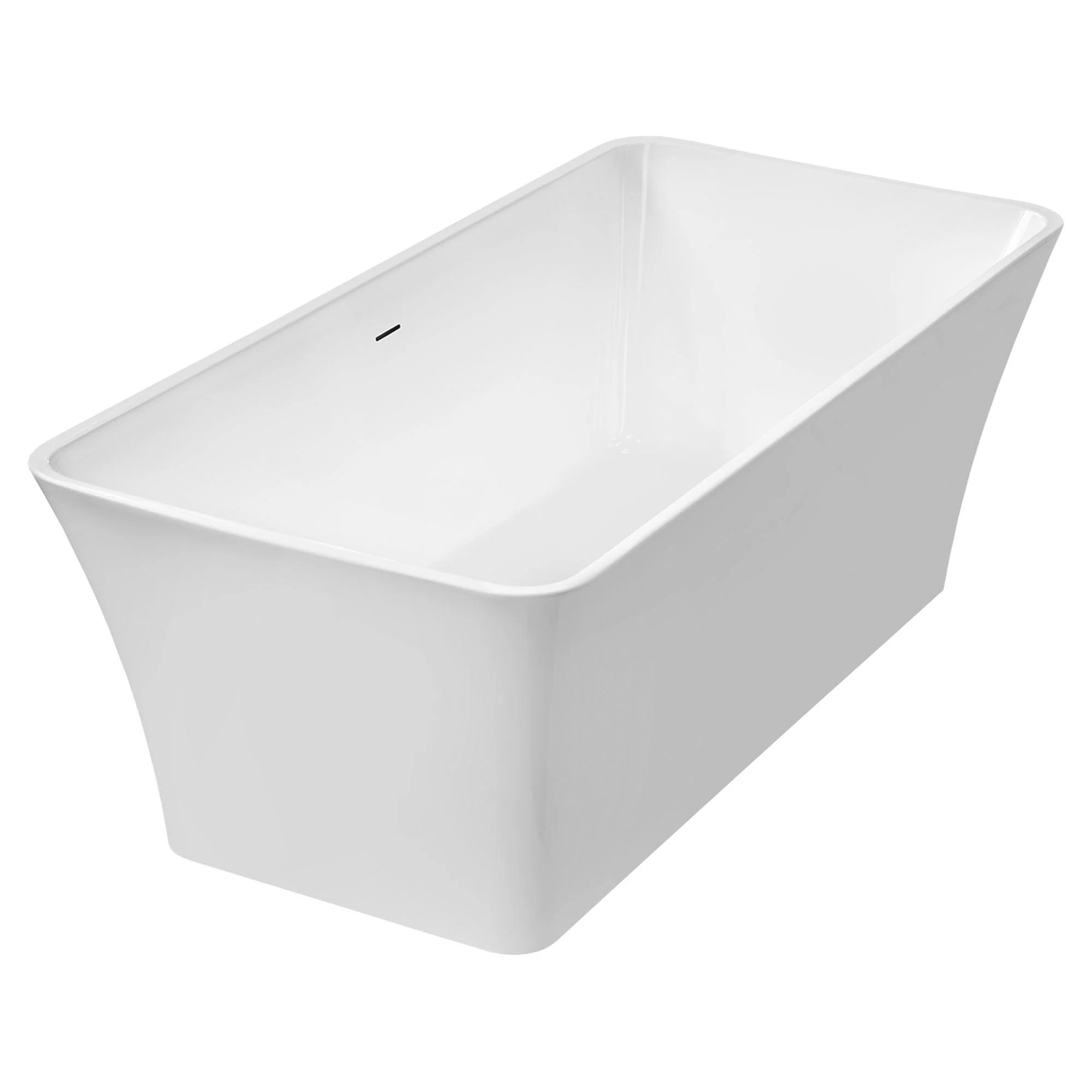 66" Freestanding Acrylic Bathtub with Overflow and Center Drain LTF2