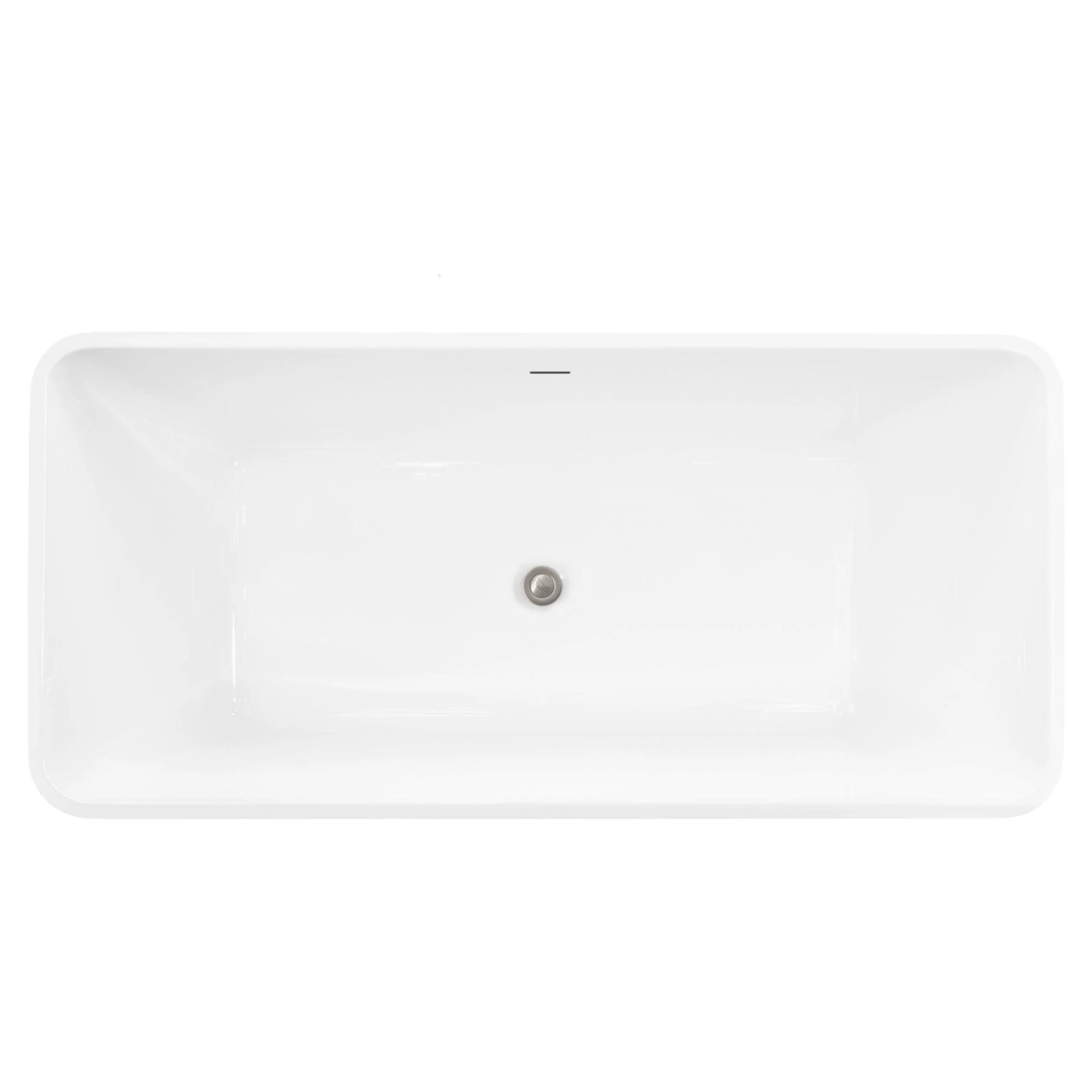 66" Freestanding Acrylic Bathtub with Overflow and Center Drain LTF2 - Image 3
