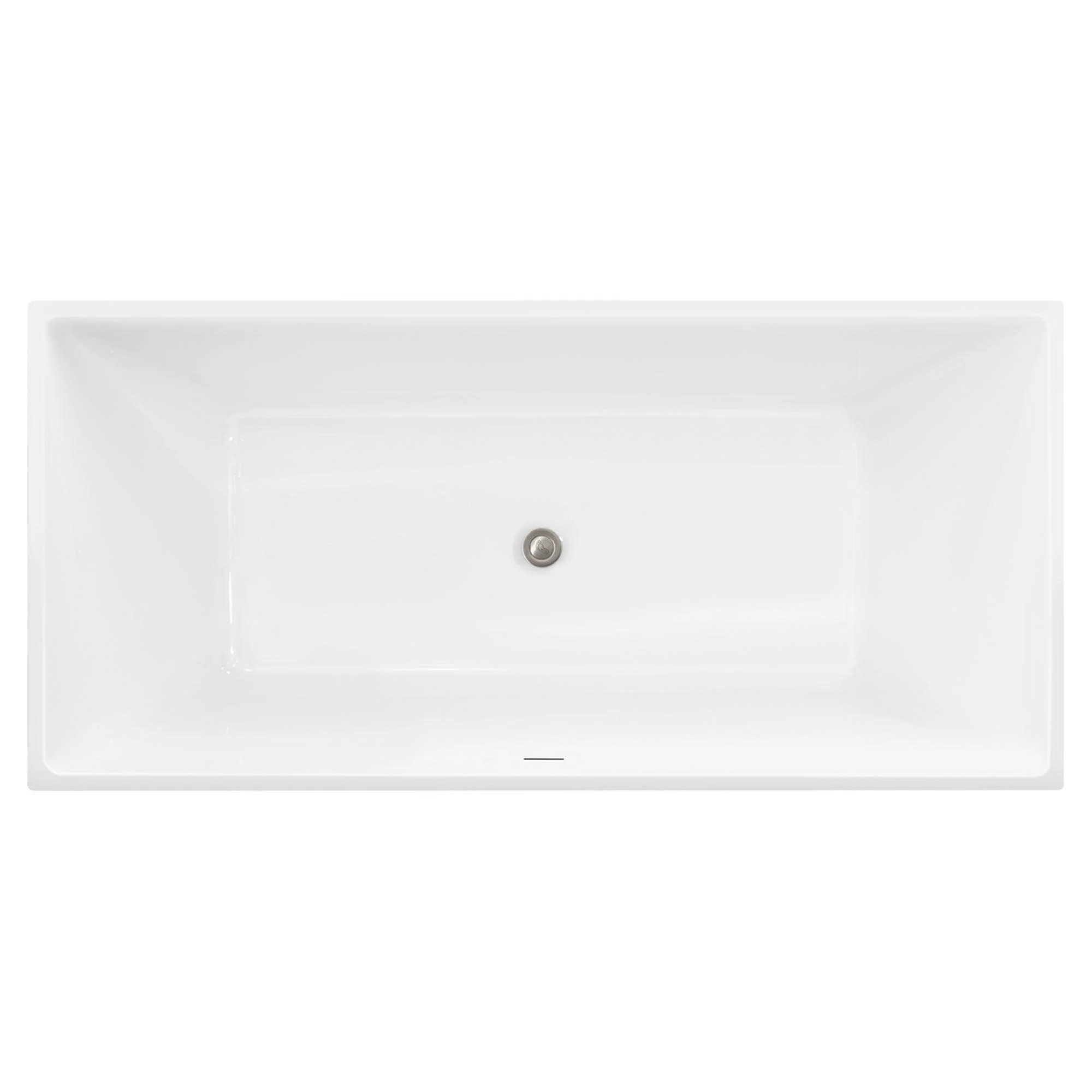 66" Freestanding Acrylic Bathtub with Overflow and Center Drain LTF4 - Image 3