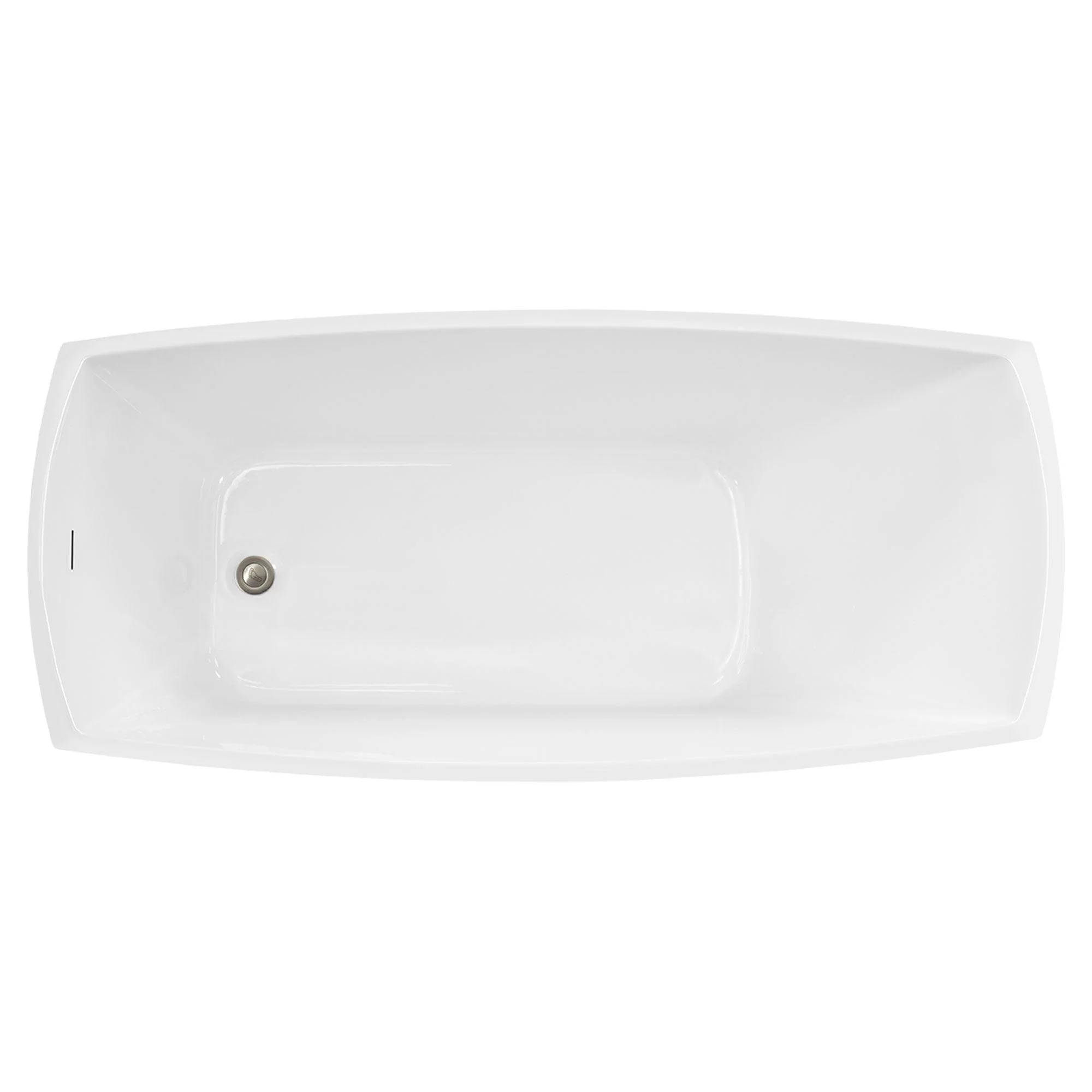 67" Freestanding Acrylic Bathtub with Overflow and Side Drain LTF5 - Image 3