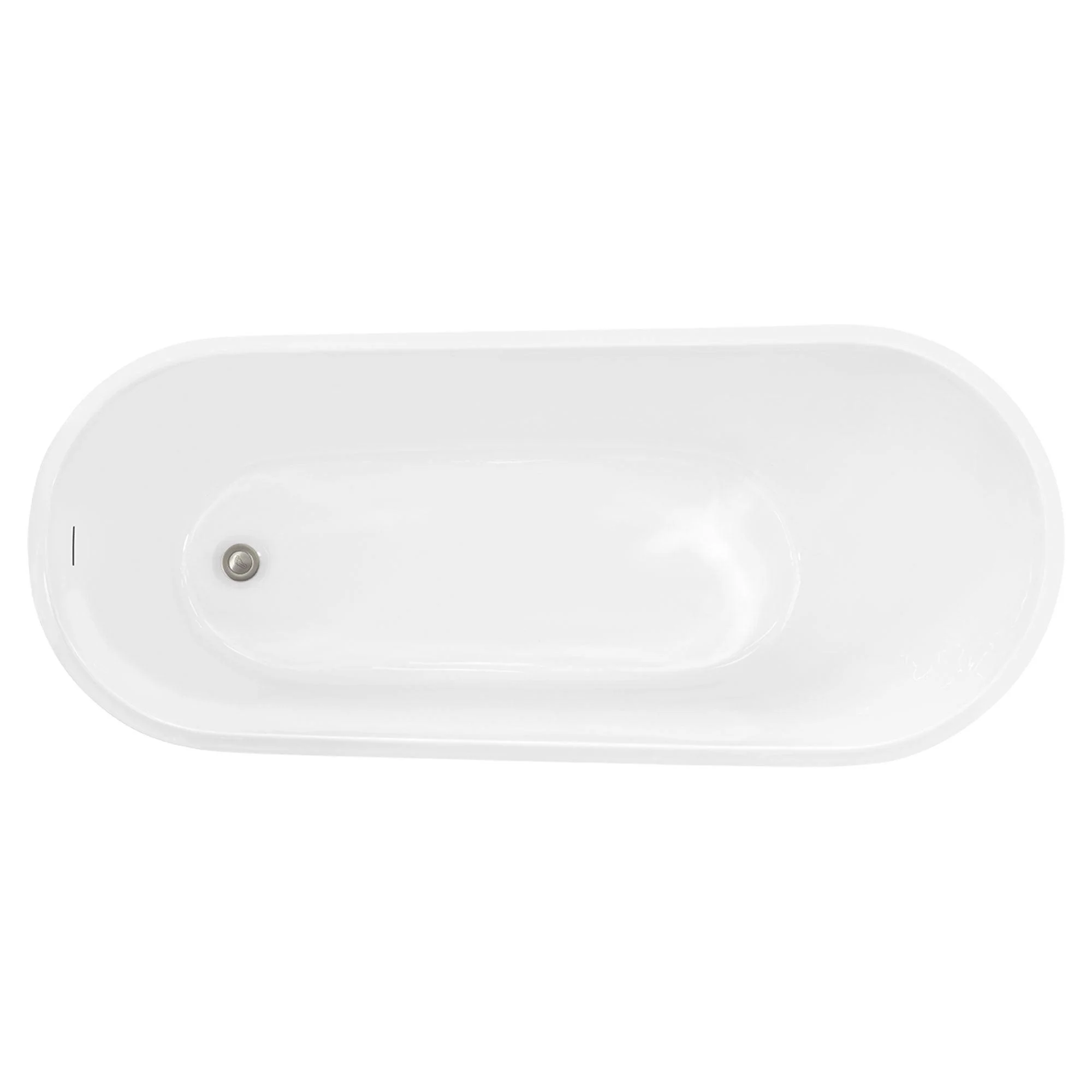 54" Freestanding Acrylic Bathtub with Overflow and Side Drain LTF6 - Image 3