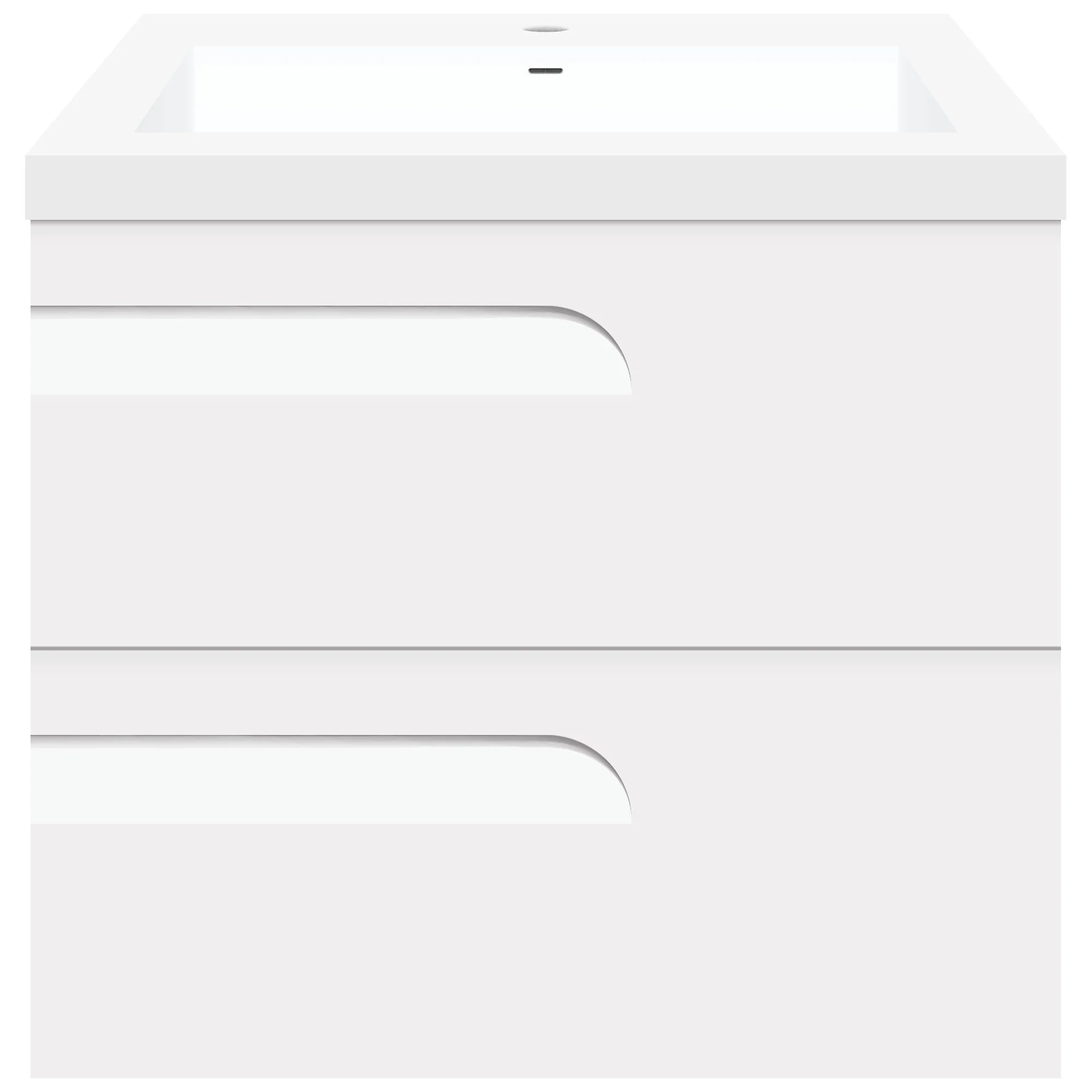 24" Wall Mount Single Sink Bathroom Vanity in White Gloss with Square Counter Top LV7W-24W - Image 2