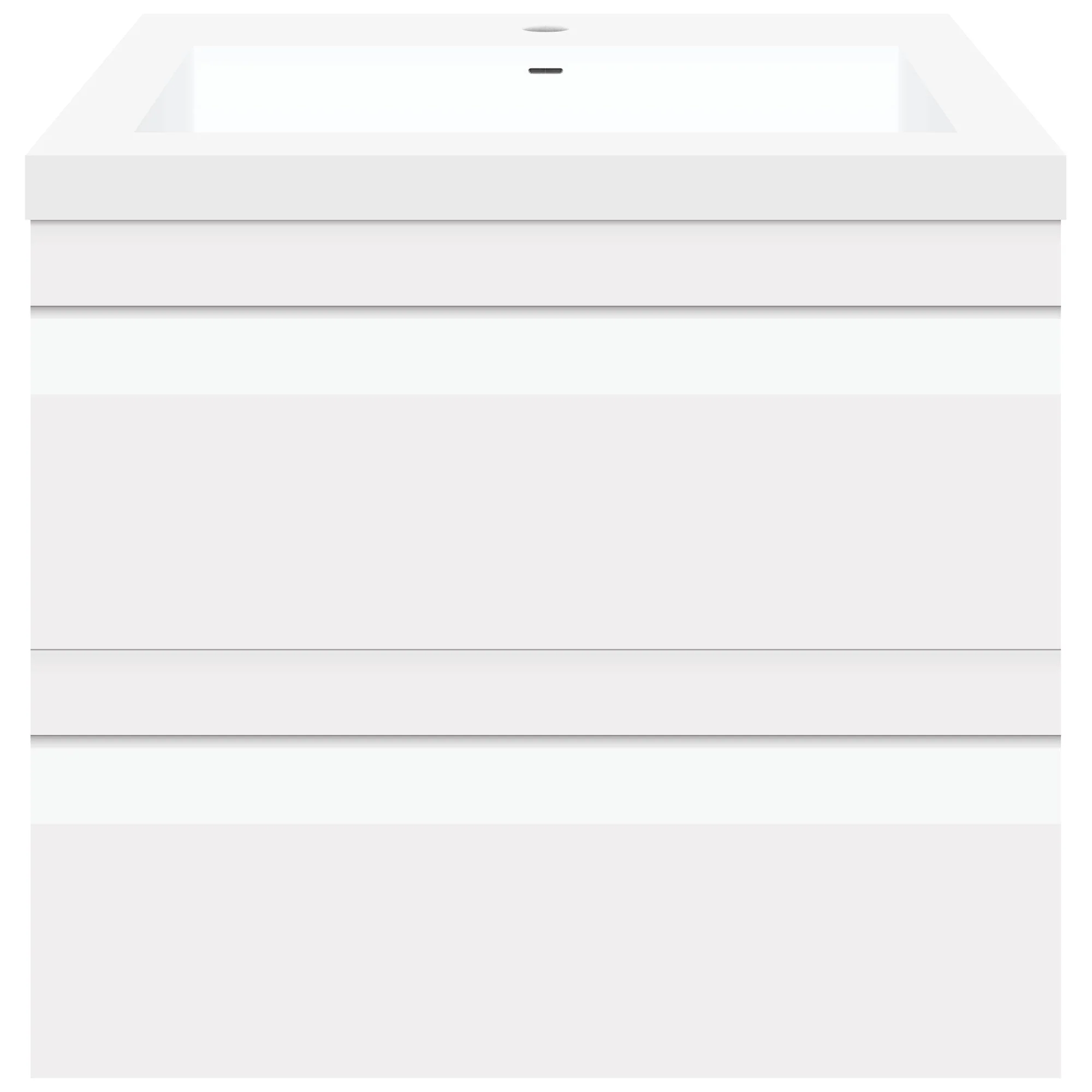 24" W Wall-Mount Modern White Vanity LV8W-24W with Square Sink Top - Image 2