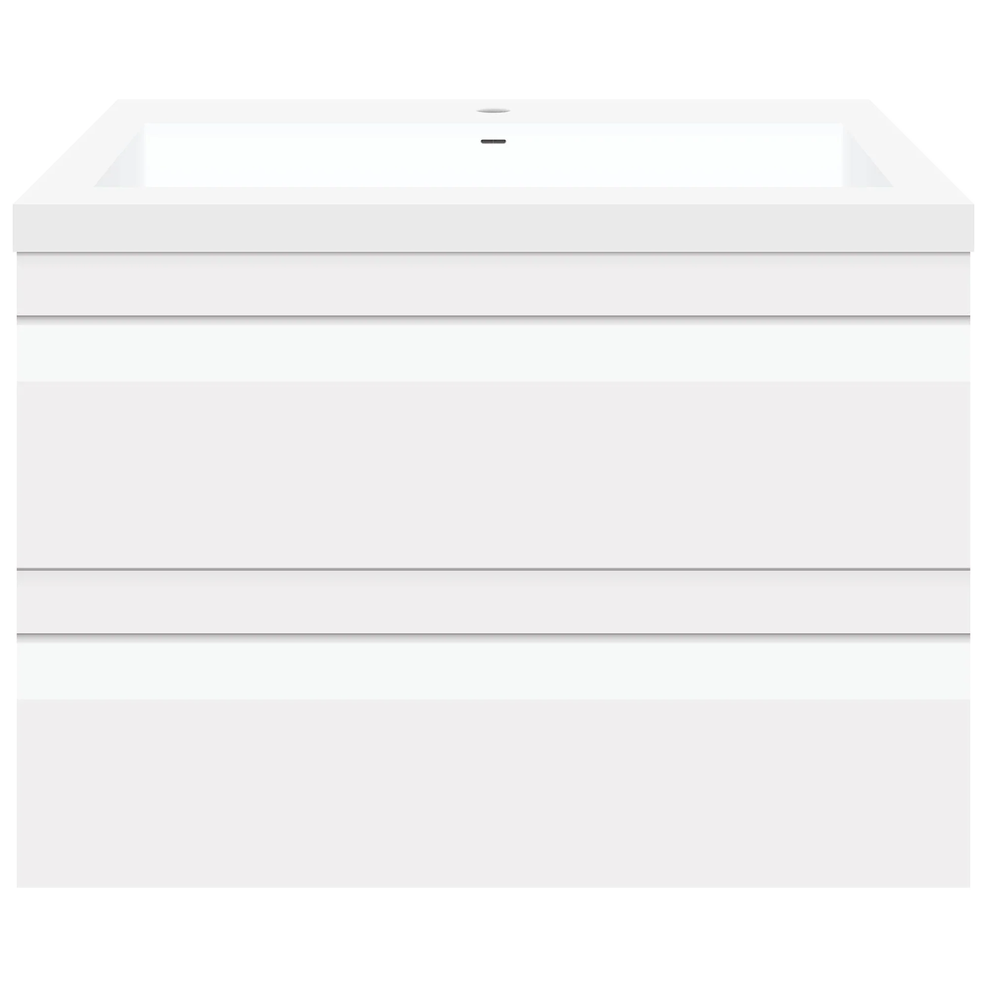 30" W Wall-Mount Modern White Vanity LV8W-30W with Square Sink Top - Image 2