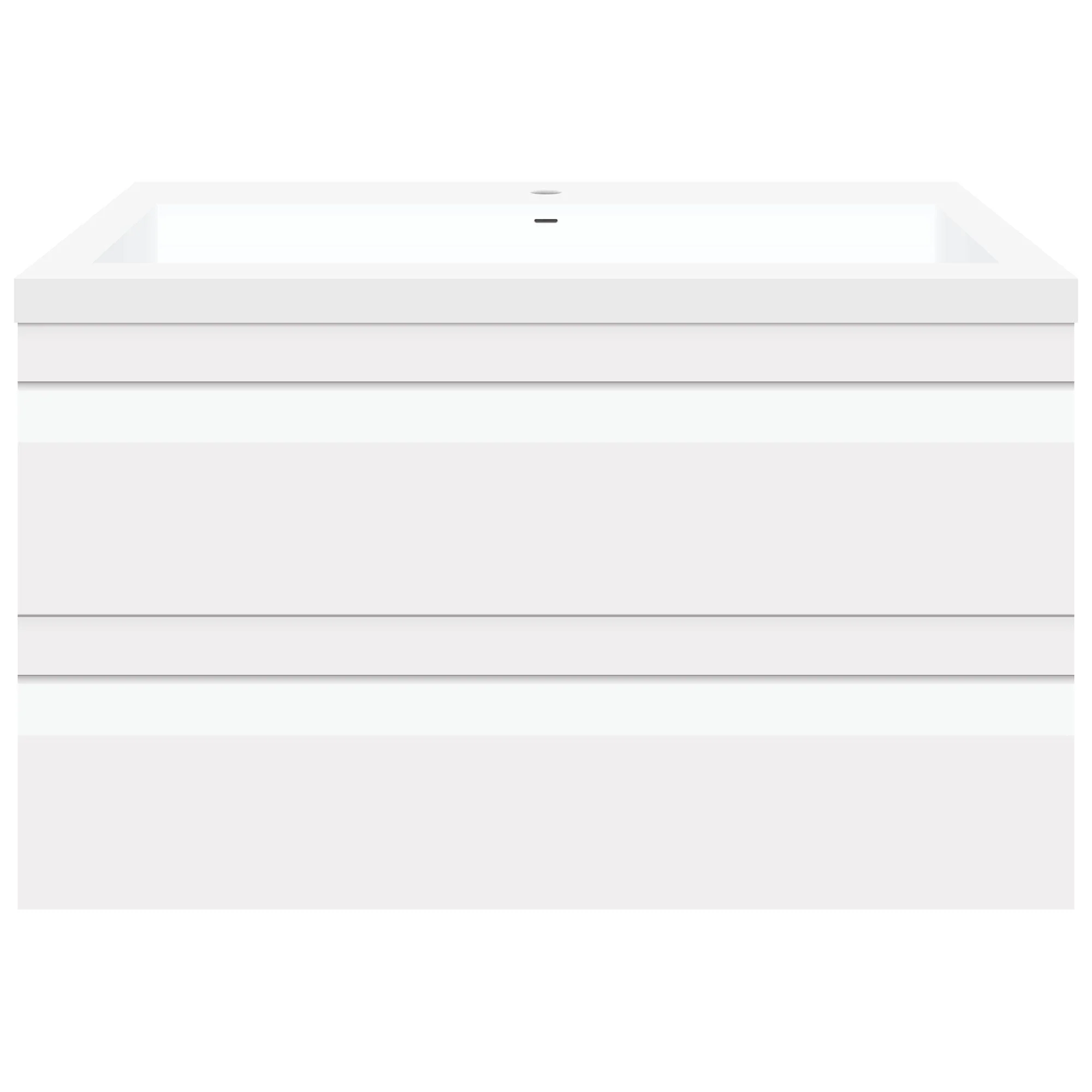 36" W Wall-Mount Modern White Vanity LV8W-36W with Square Sink Top - Image 2