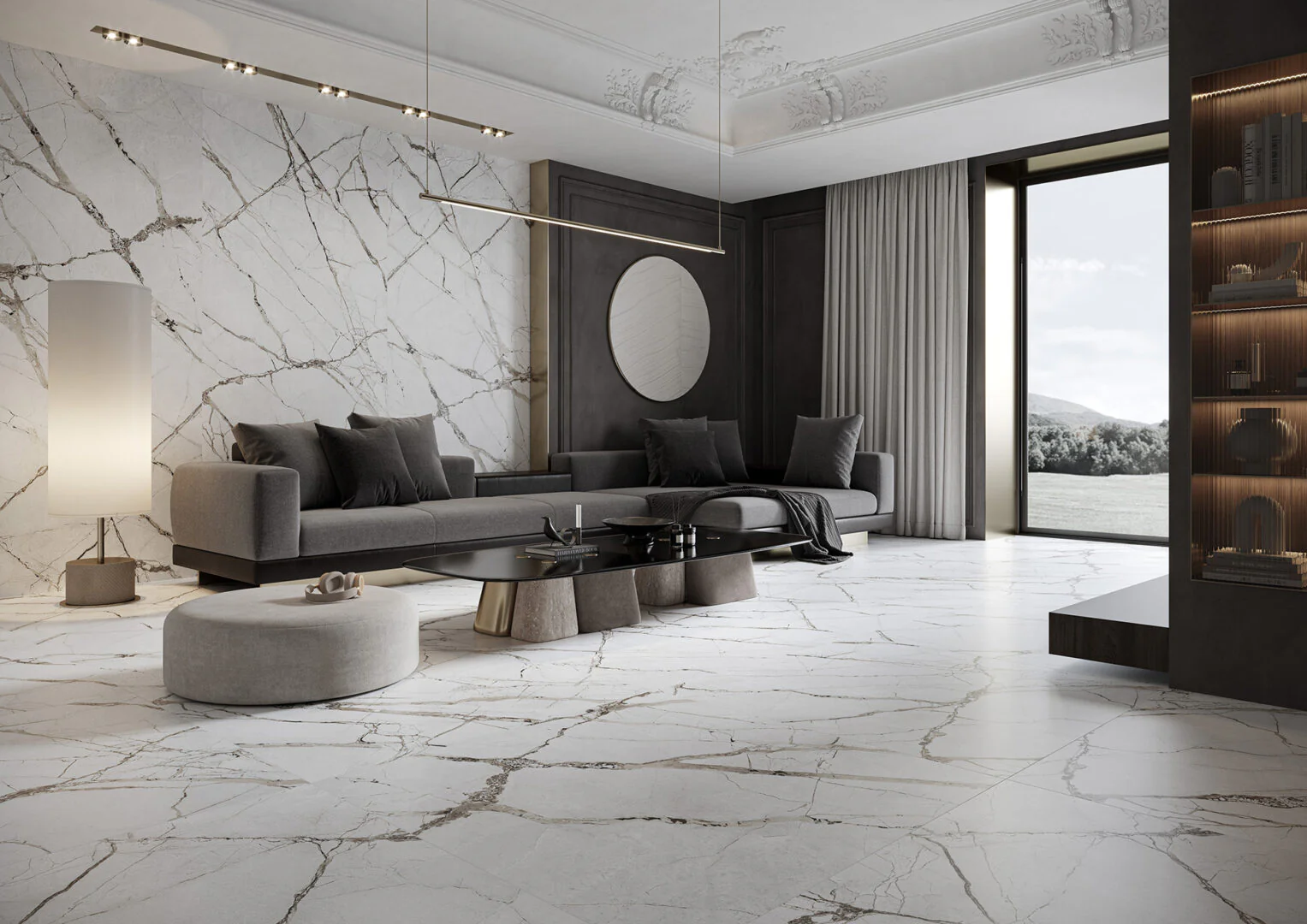 Milan Light Grey Tile 24x48 Matte Rectified Porcelain Floor and Wall for Interior or Exterior - Image 3