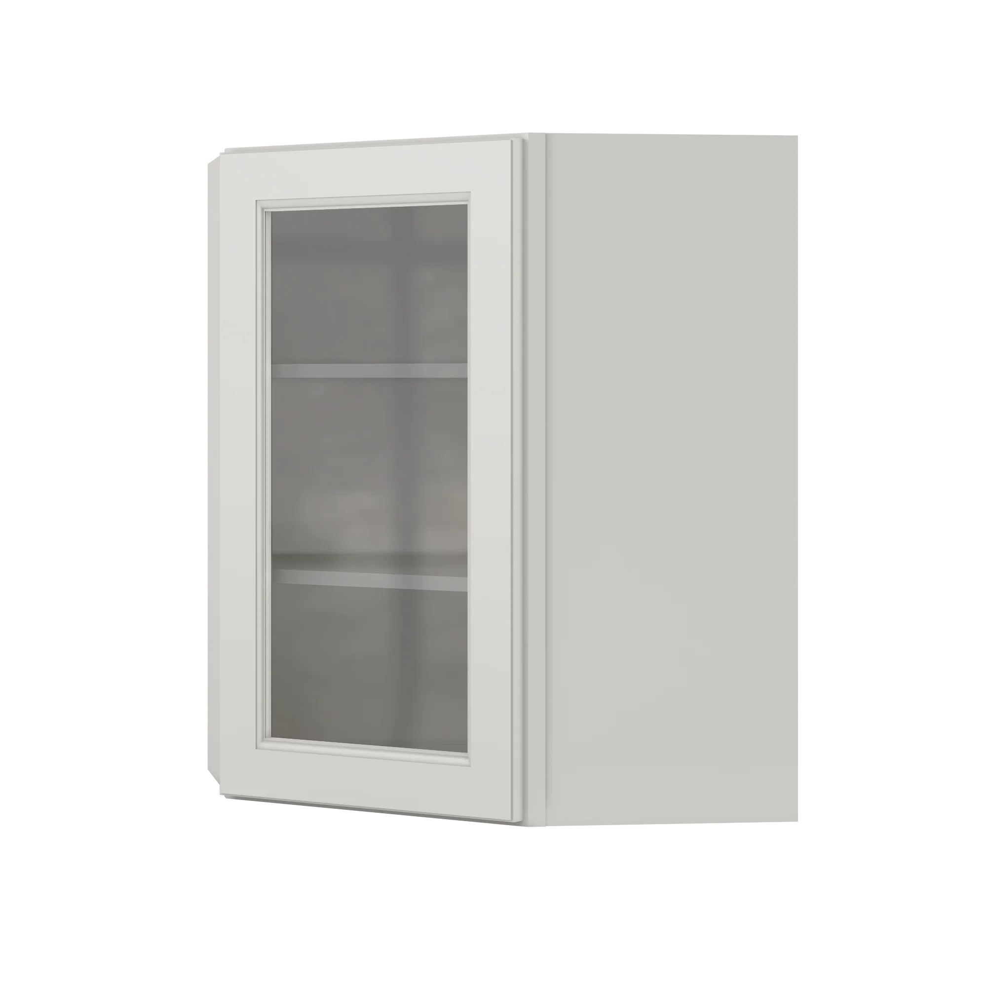 Frosted Glass Door Diagonal Corner Wall Kitchen Cabinet DCMD2430 Milan Pearl 24 in. width 30 in. height 12 in. depth - Image 2