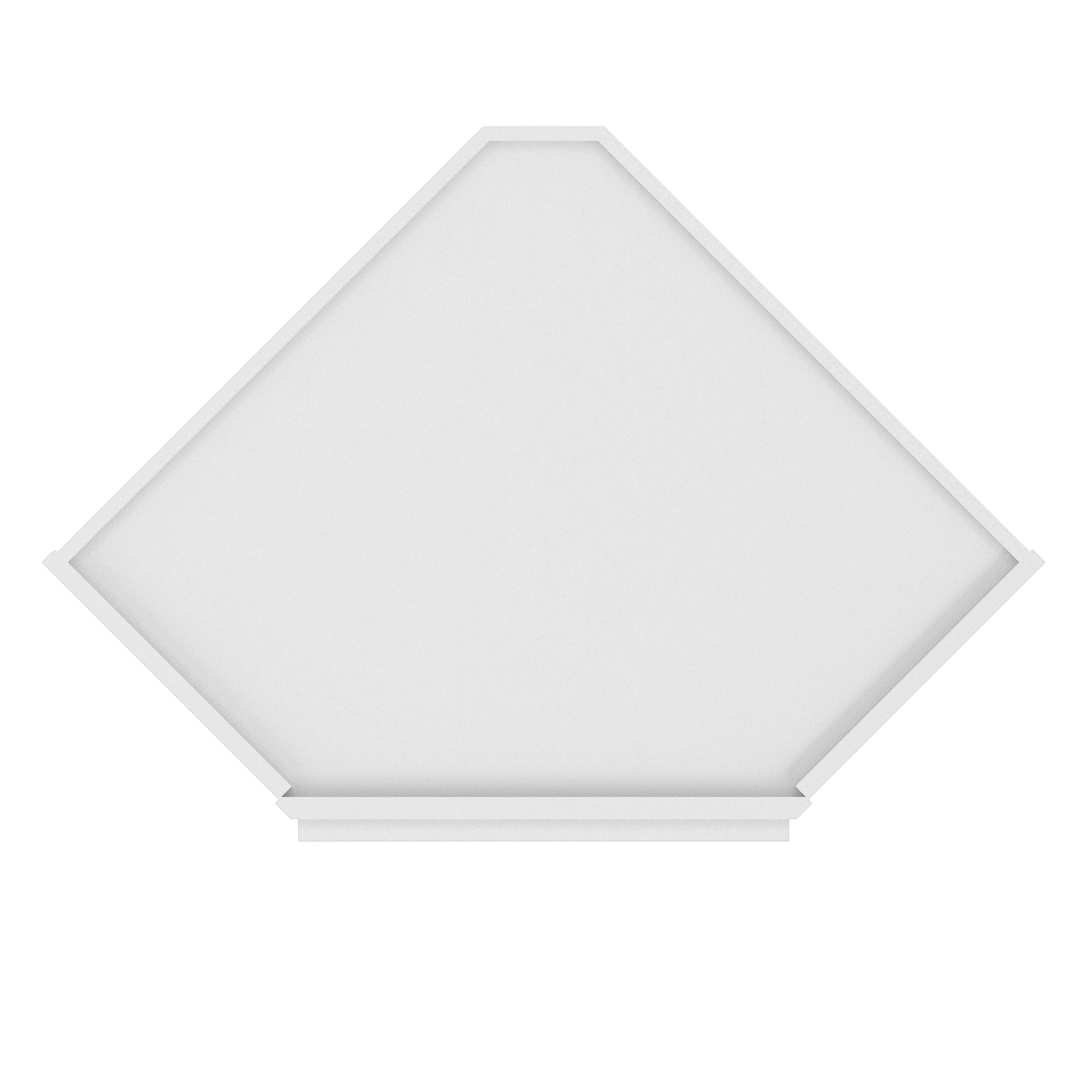 Frosted Glass Diagonal Corner Wall Kitchen Cabinet DCMD2436 Alpina White LessCare 24 in. width 36 in. height 12 in. depth - Image 6