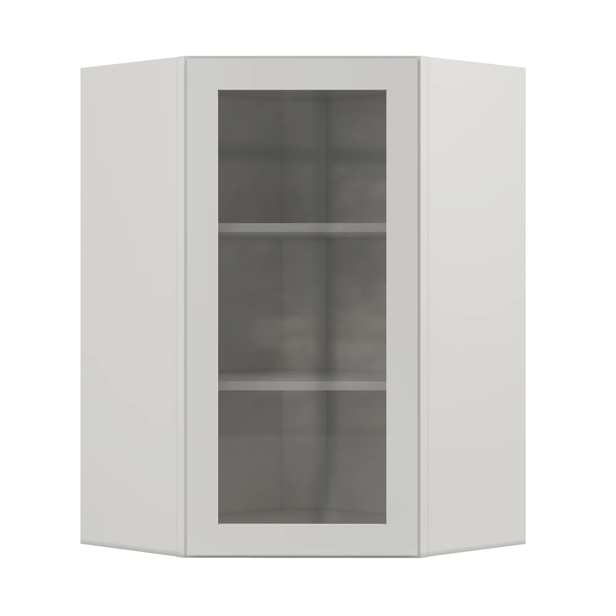 Frosted Glass Door Diagonal Corner Wall Kitchen Cabinet DCMD2436 Milan Pearl 24 in. width 36 in. height 12 in. depth - Image 3