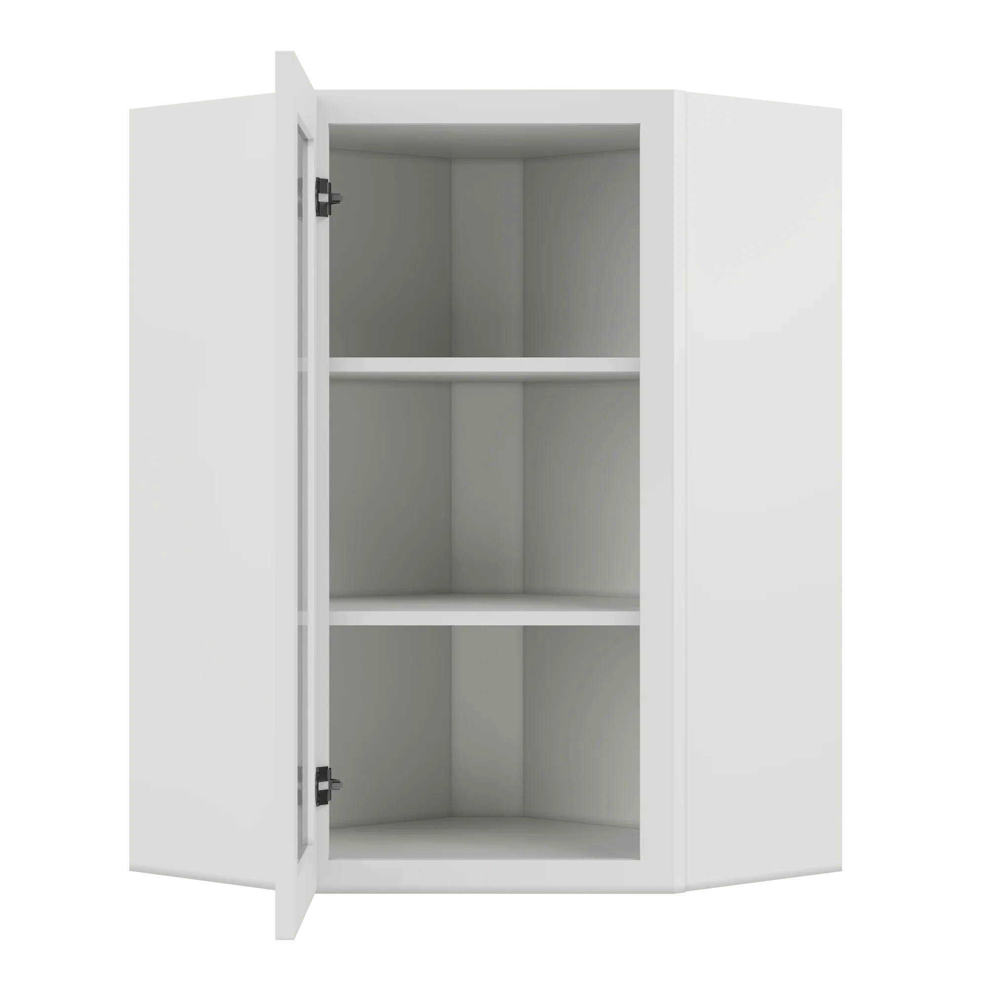 Frosted Glass Door Diagonal Corner Wall Kitchen Cabinet DCMD2436 Milan Pearl 24 in. width 36 in. height 12 in. depth - Image 5